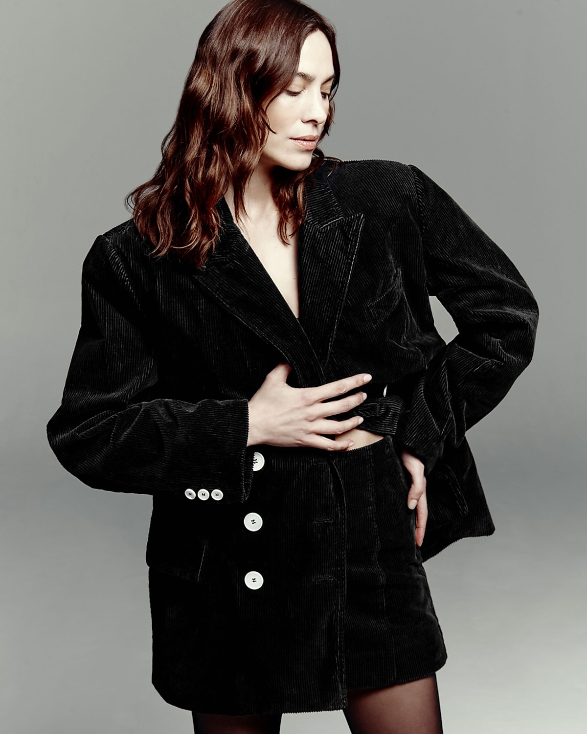 alexa chung wearing coat