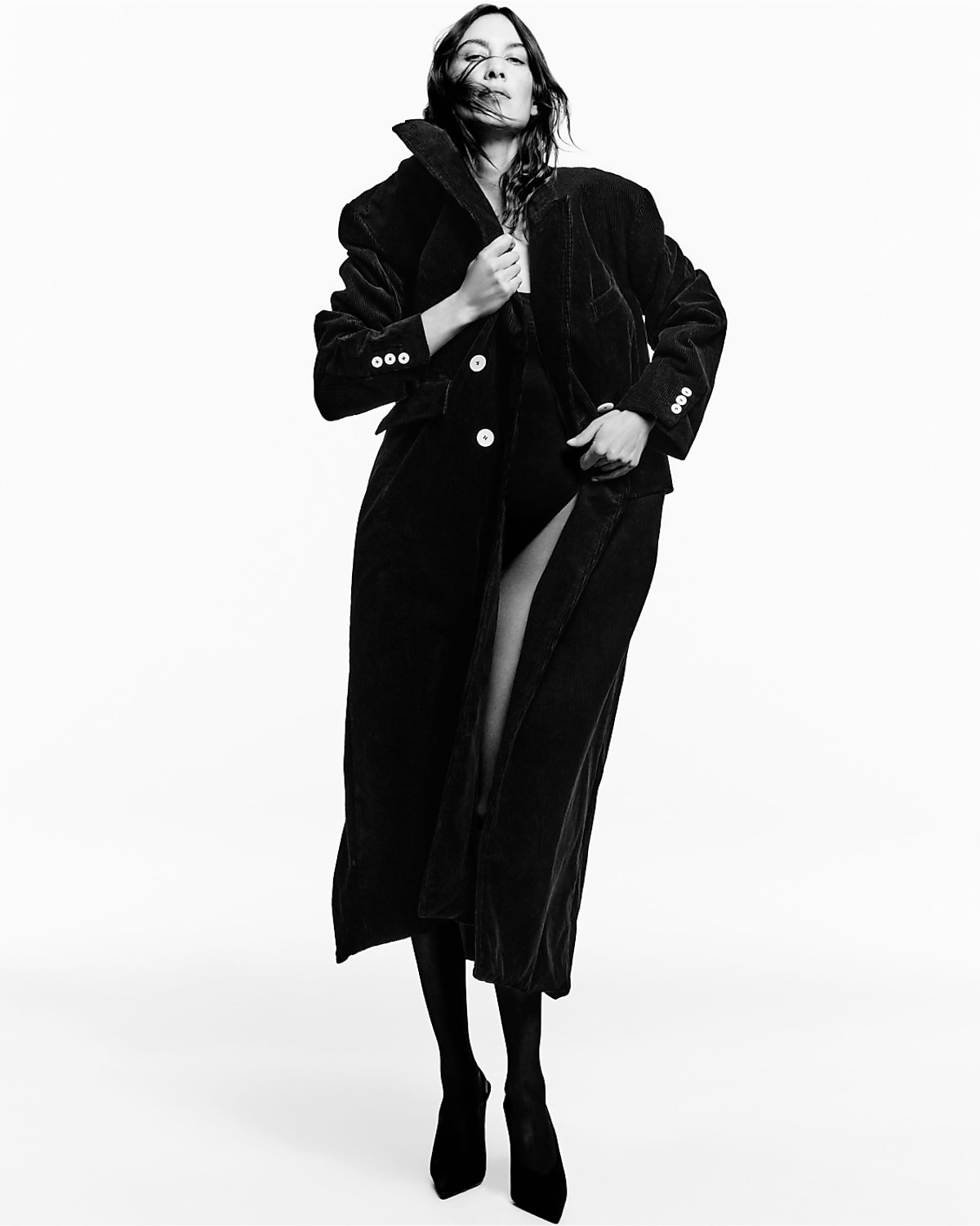 alexa chung wearing coat