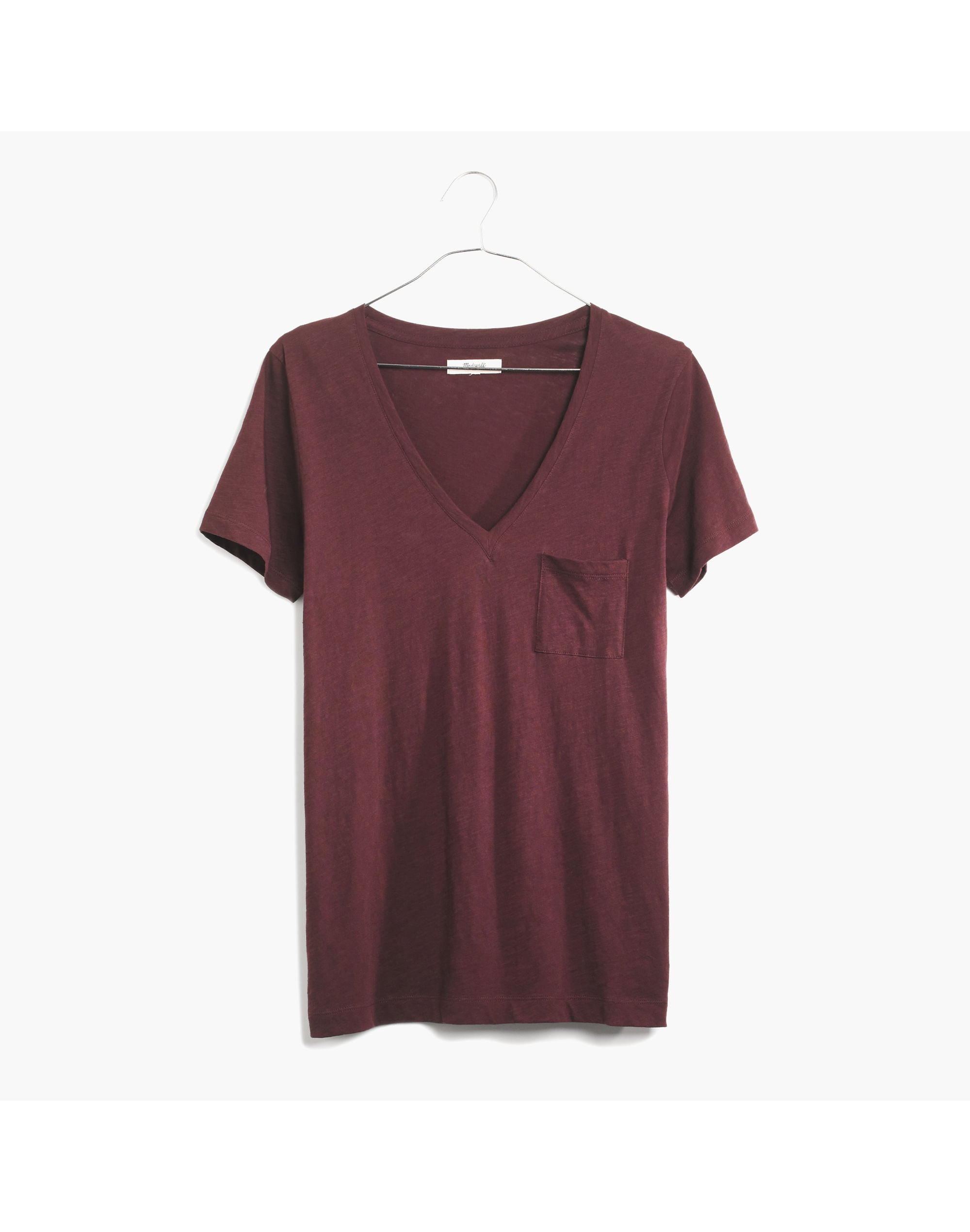 Whisper Cotton V-Neck Pocket Tee | Madewell