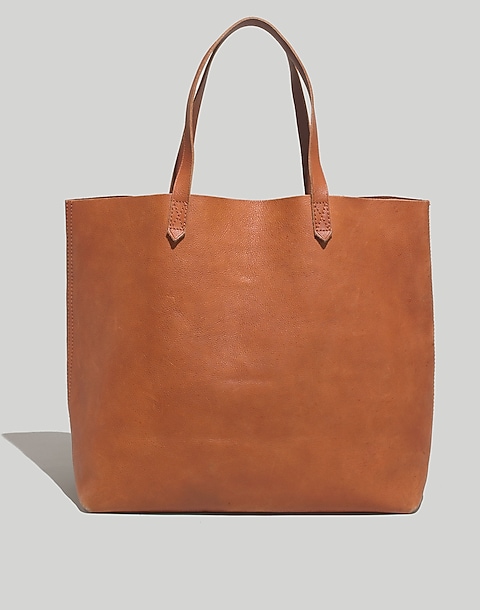 Madewell Medium Transport Tote Pink Coral English Saddle Leather