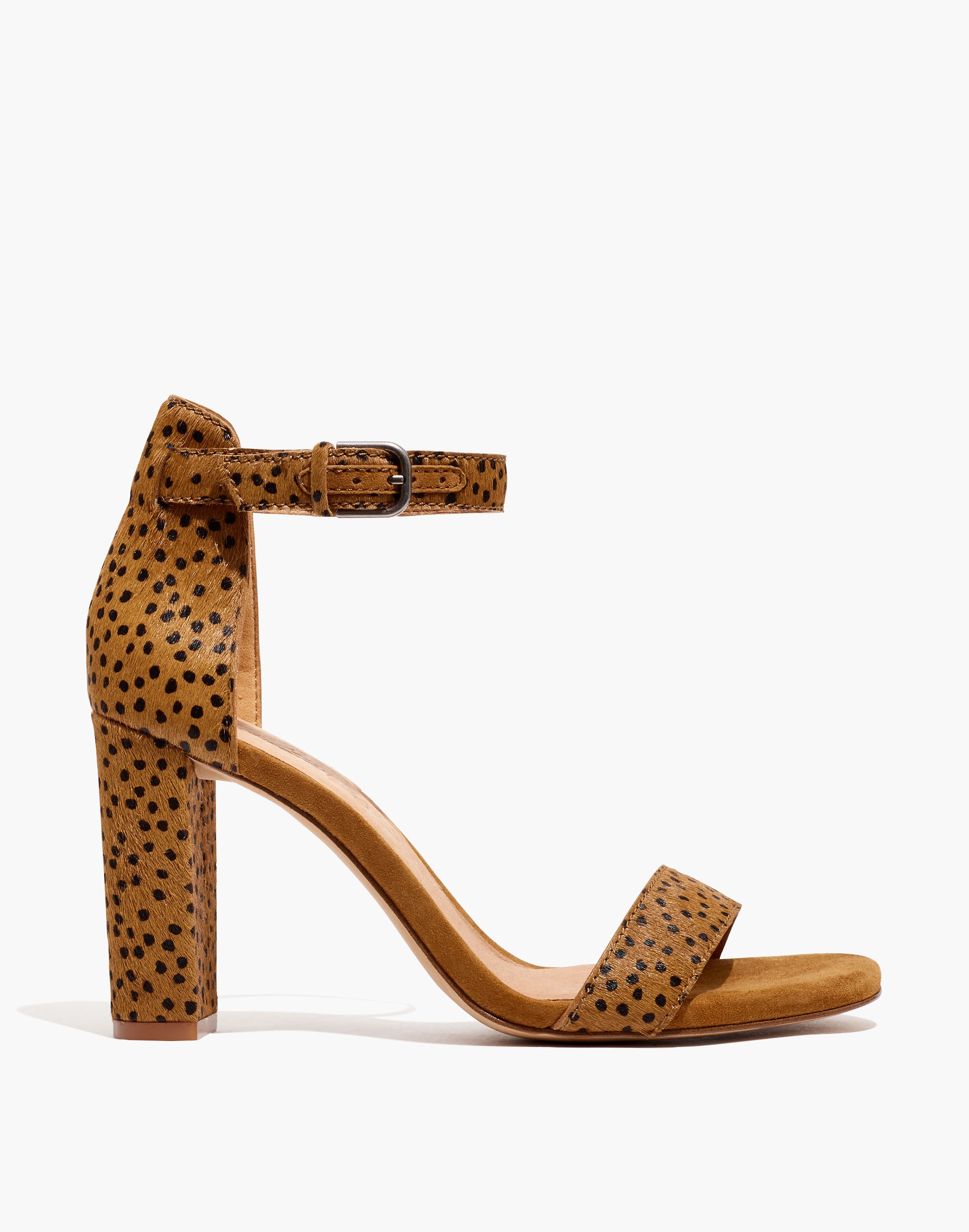 The Brooke Ankle-Strap Sandal Spot Dot Calf Hair | Madewell