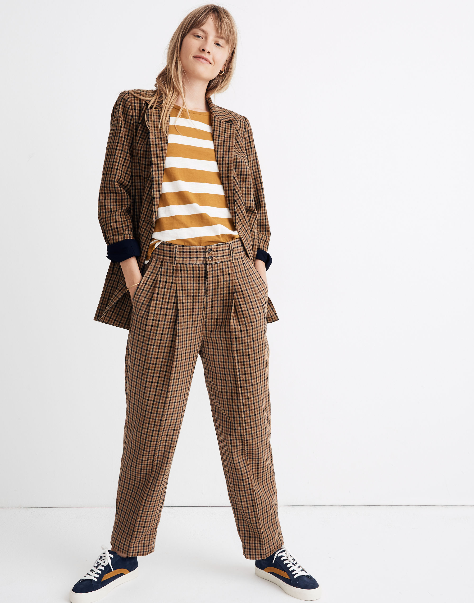 Caldwell Double-Breasted Blazer in Desert Check | Madewell