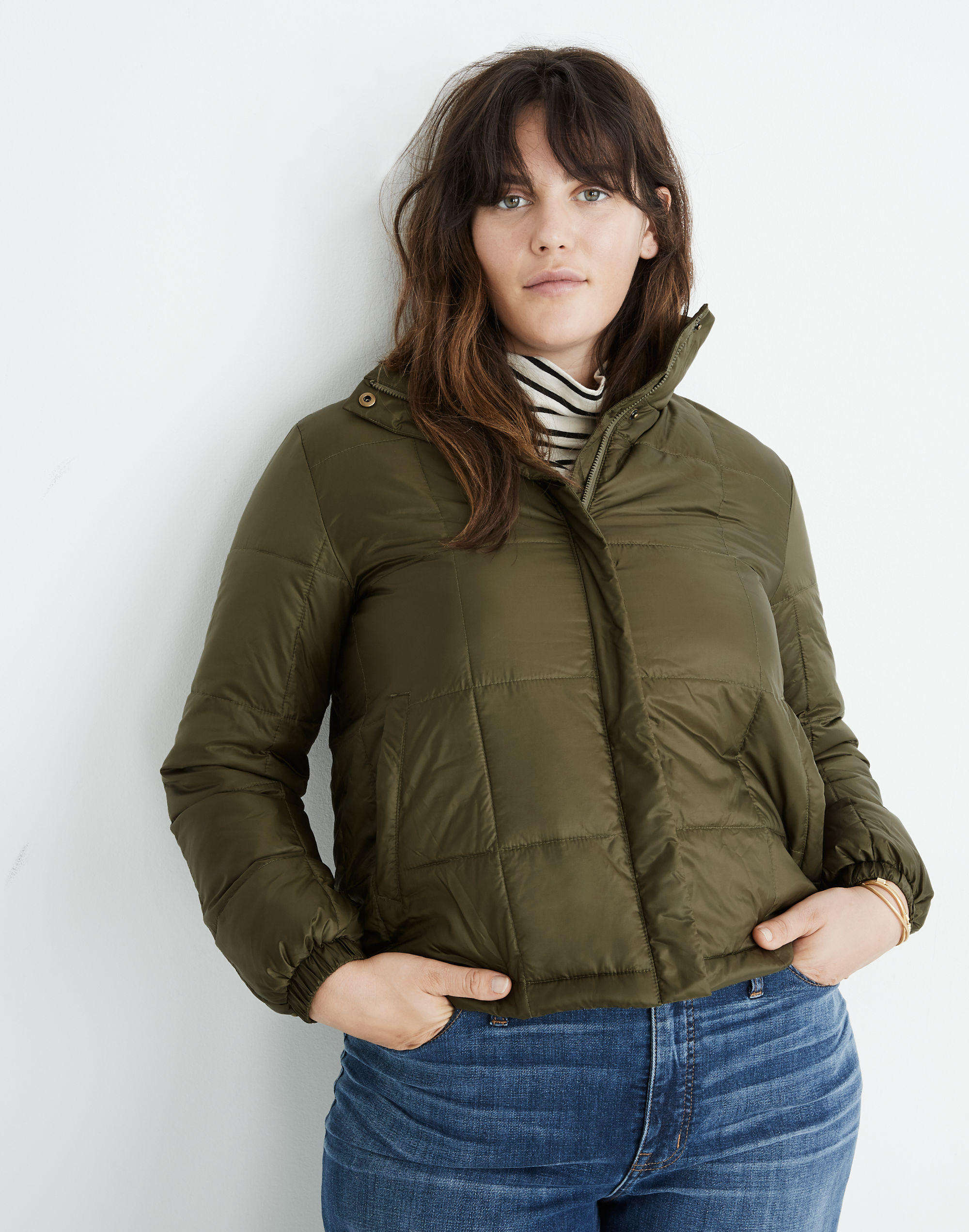 Madewell's Packable Puffer Coat Doubles As a Travel Neck Pillow