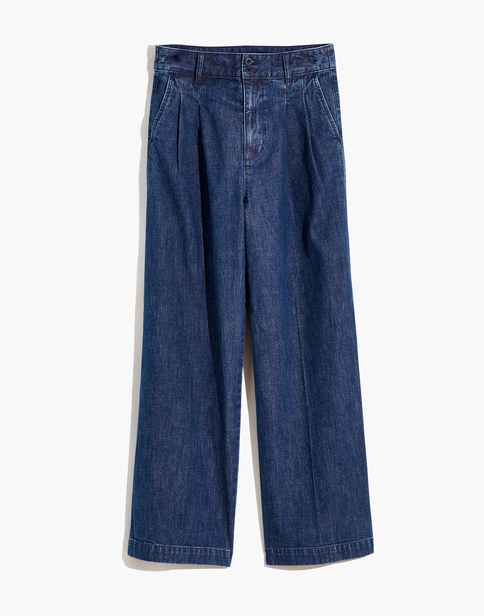 Pleated Wide-Leg Jeans in Seabrook Wash | Madewell