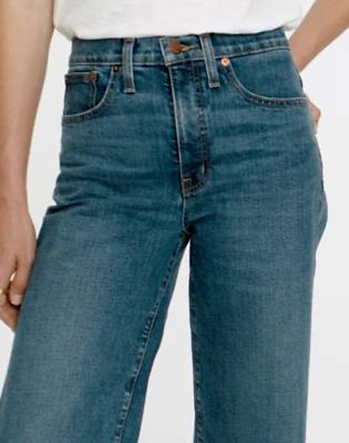 Tall Slim Wide-Leg Jeans in Crownridge Wash: Raw-Hem Edition