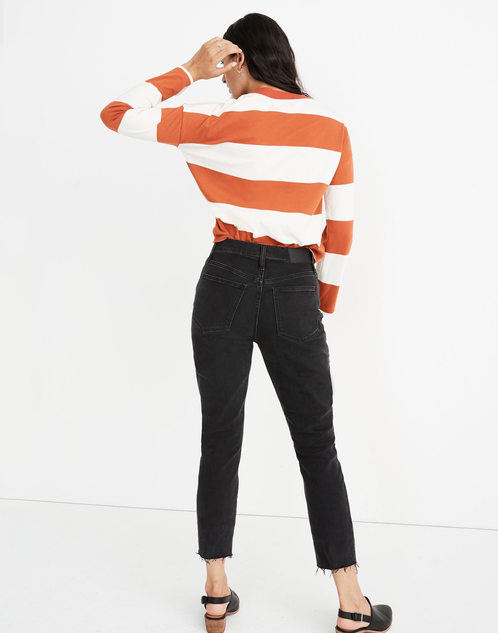 The High-Rise Slim Boyjean Lunar Wash | Madewell