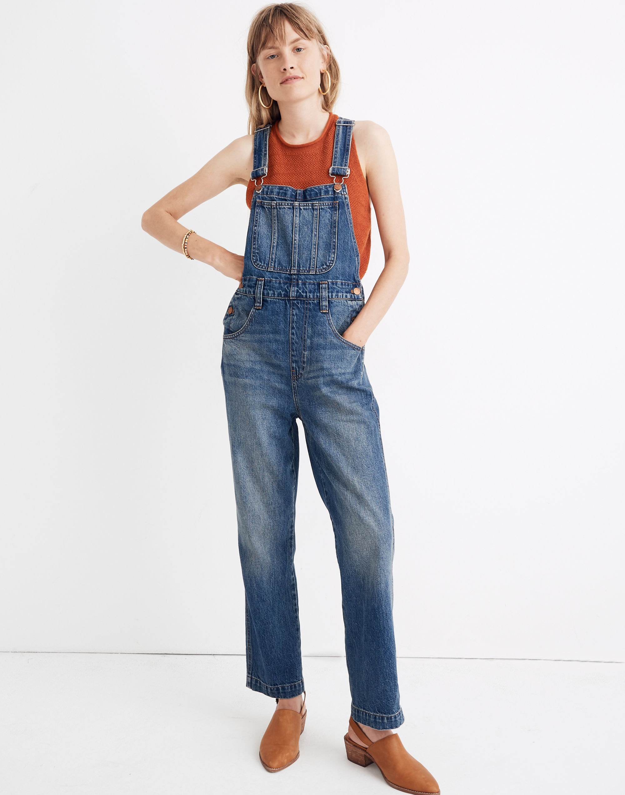 Straight-Leg Overalls in Elmridge Wash | Madewell