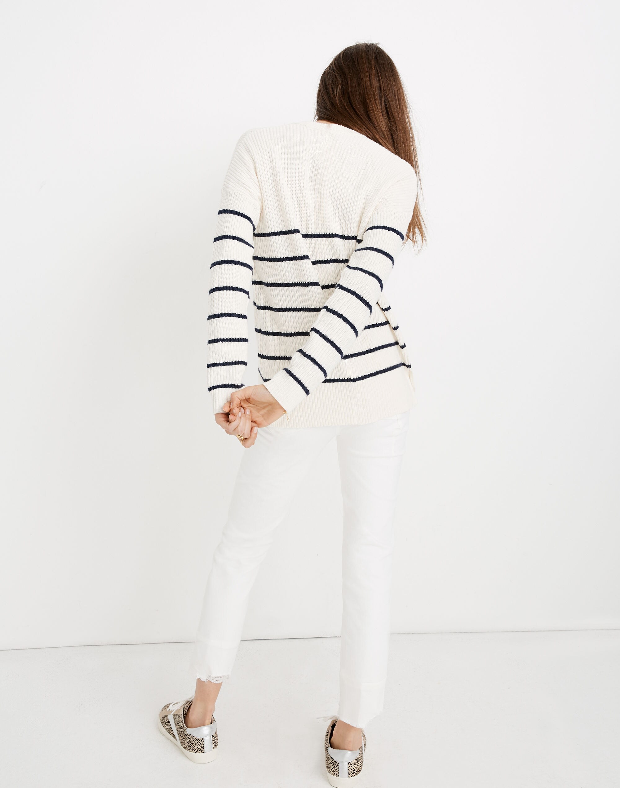 Thompson Pocket Pullover Sweater Nautical Stripe | Madewell