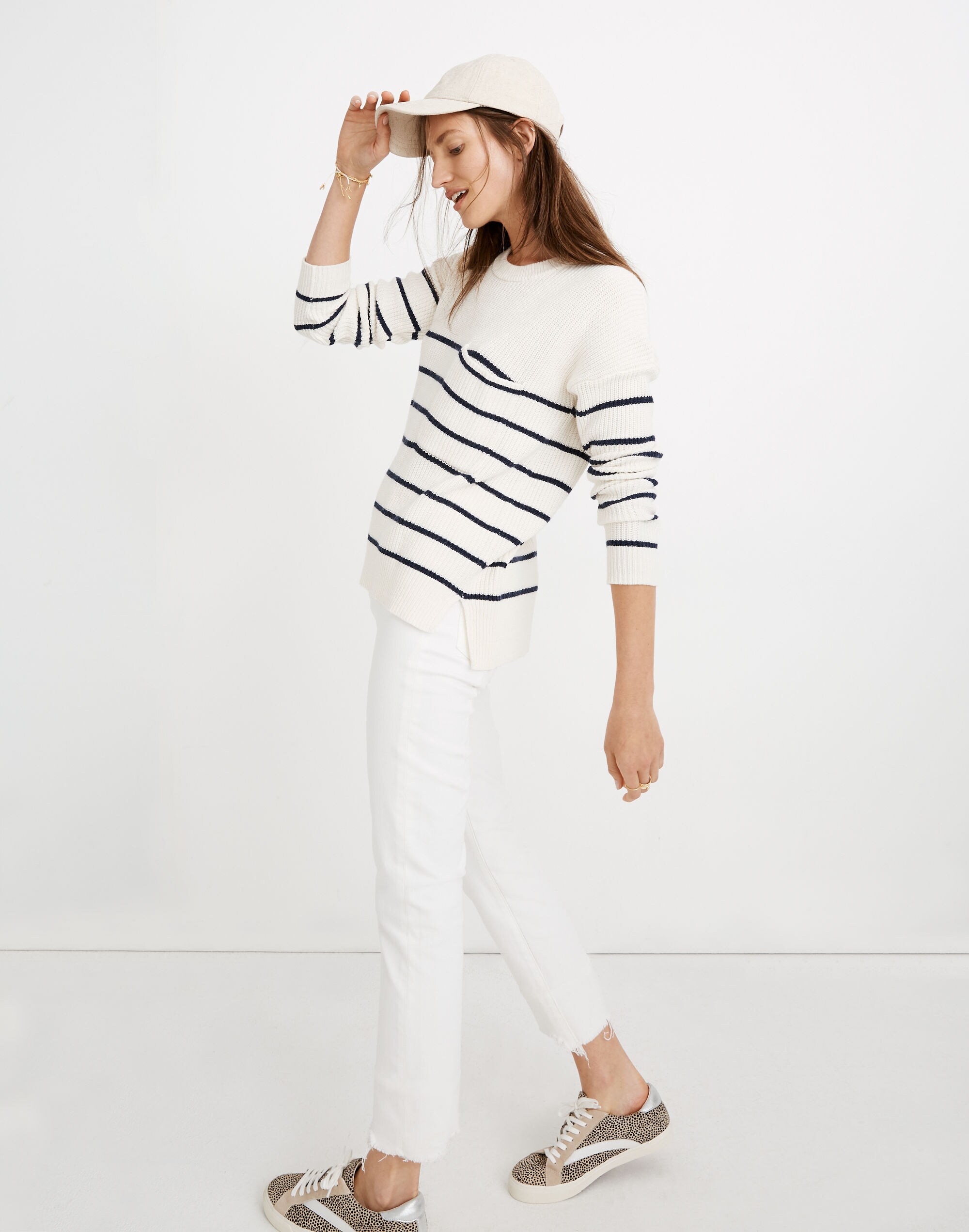 Thompson Pocket Pullover Sweater Nautical Stripe | Madewell