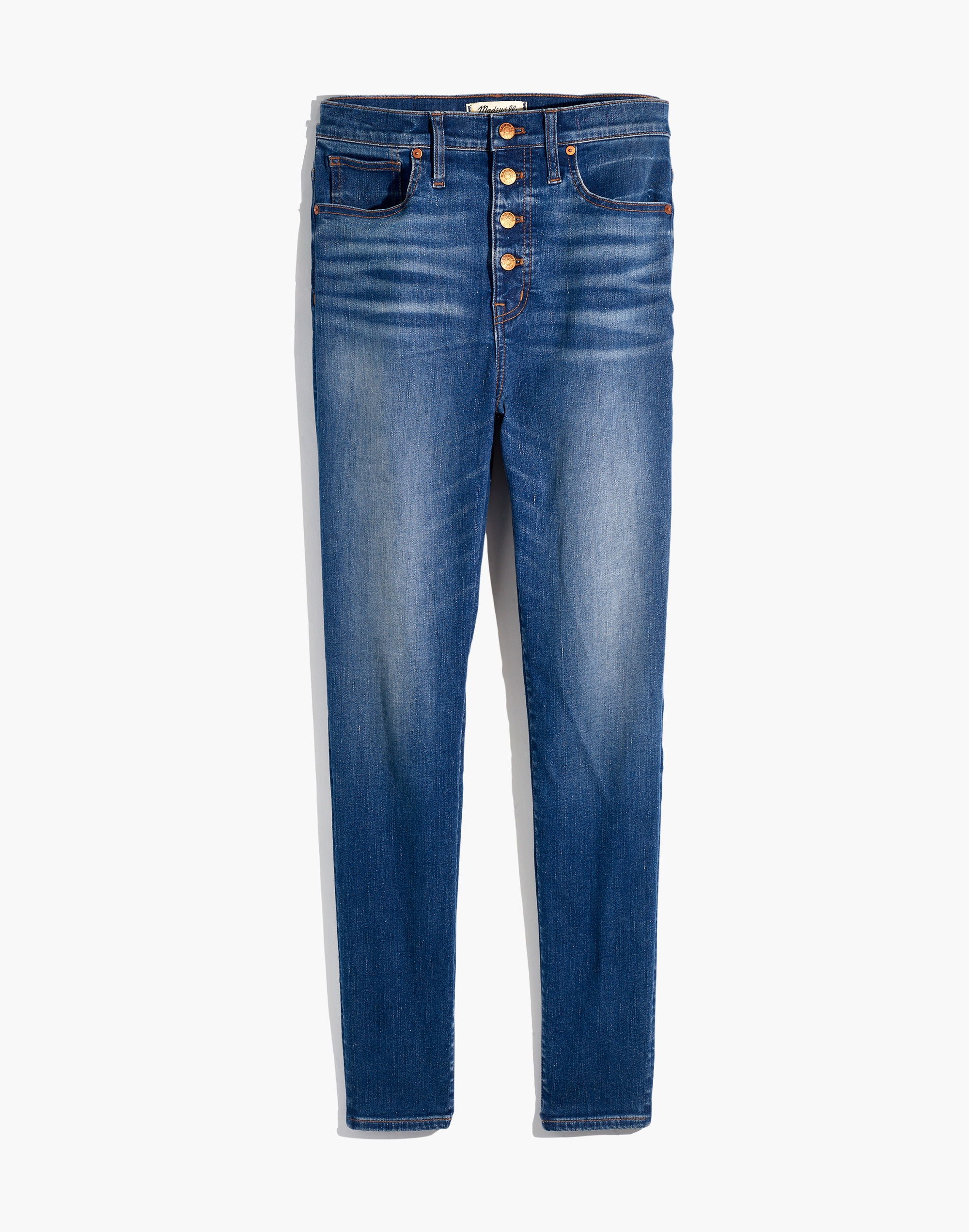 11" High-Rise Skinny Jeans in Ames Wash: Button-Front Edition | Madewell