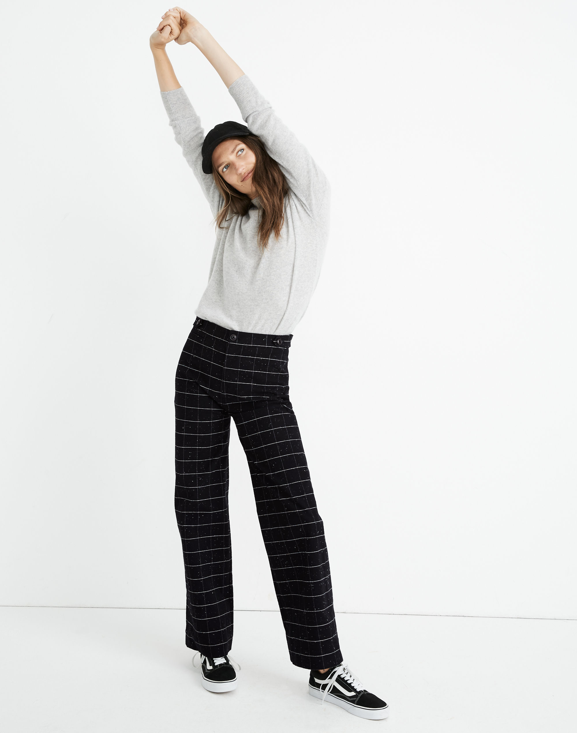 Slim Emmett Wide-Leg Pants in Donegal Windowpane | Madewell