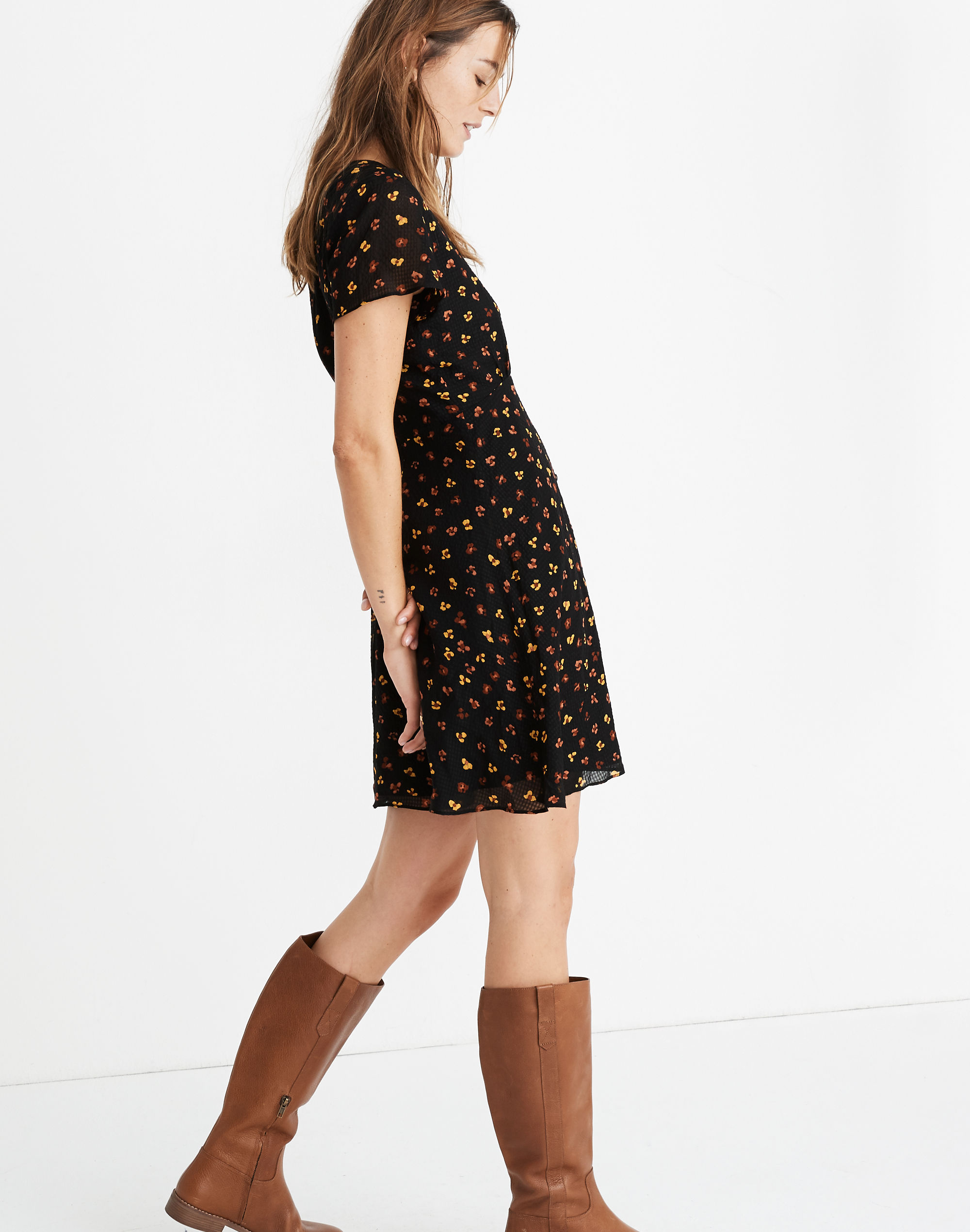 madewell feline floral dress