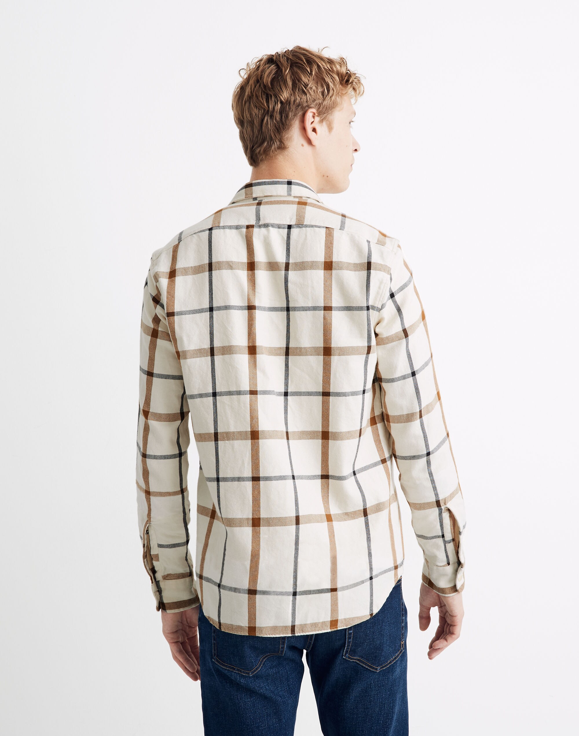 Flannel Shirt Windowpane Plaid | Madewell