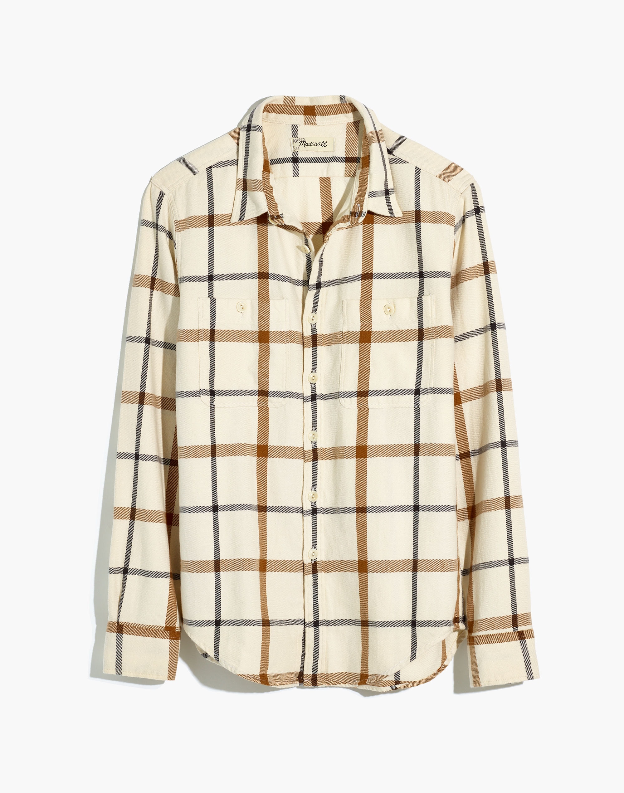 Flannel Shirt in Windowpane Plaid | Madewell