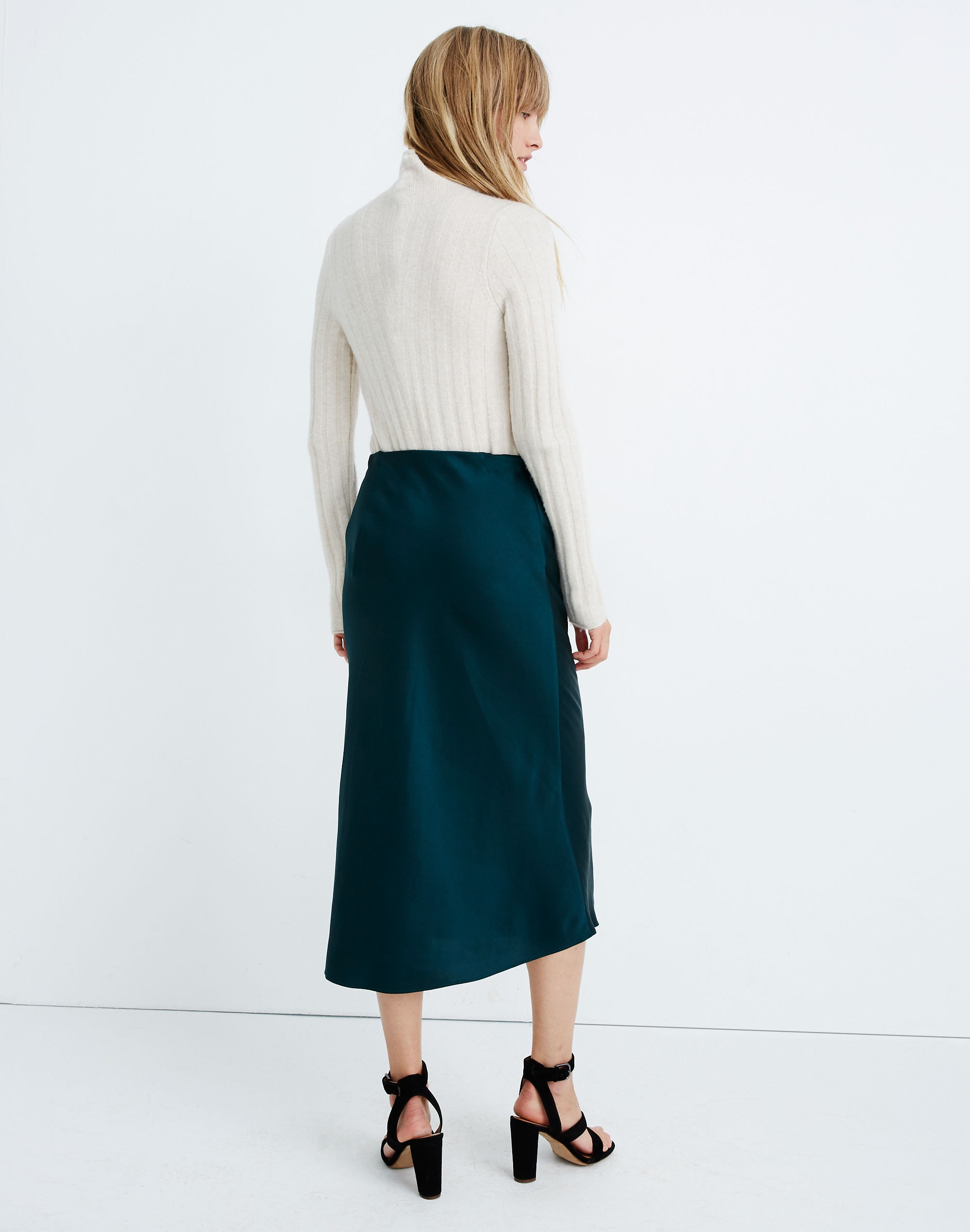 Satin Midi Slip Skirt | Madewell