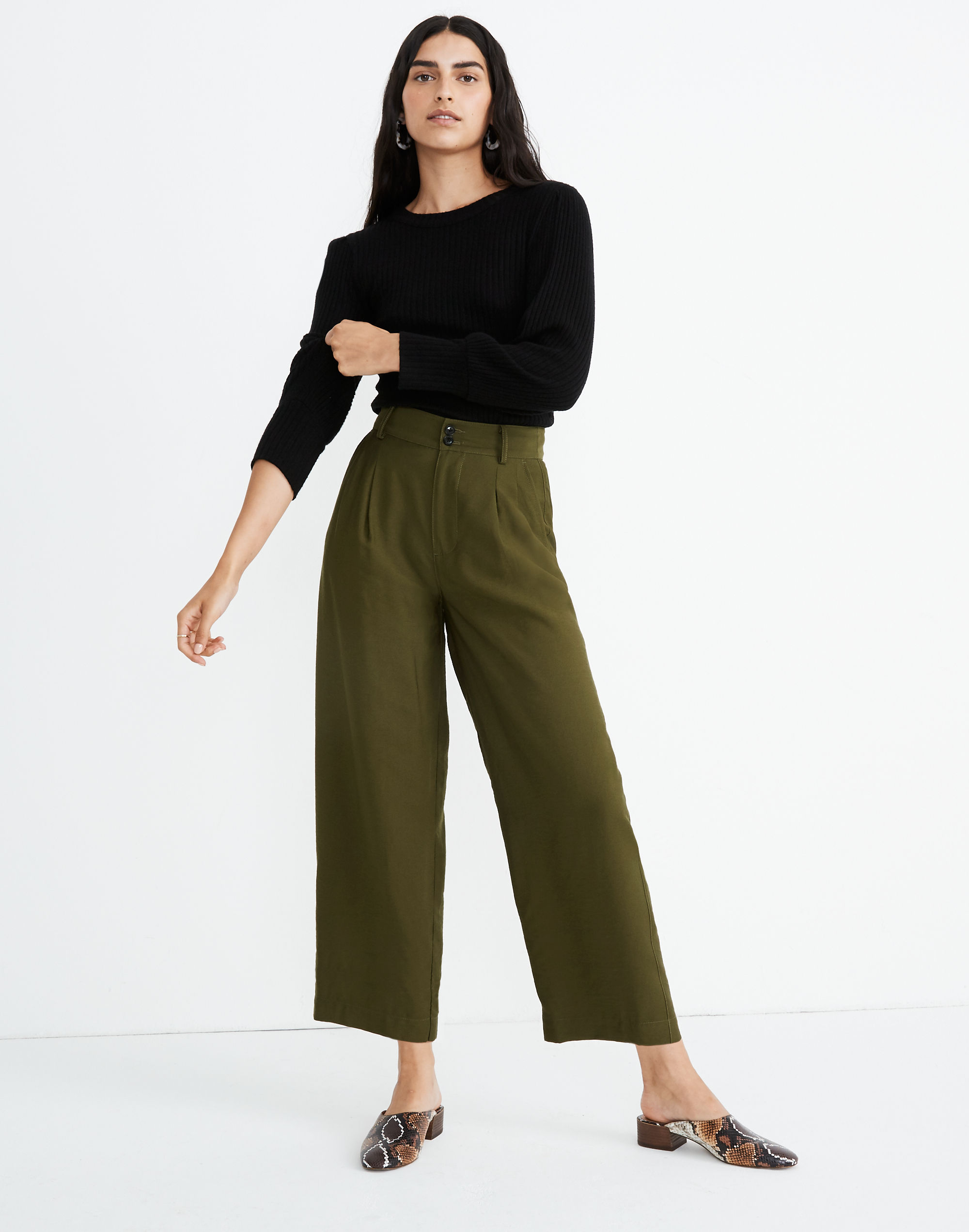 Drapey Pleated Wide-Leg Pants | Madewell