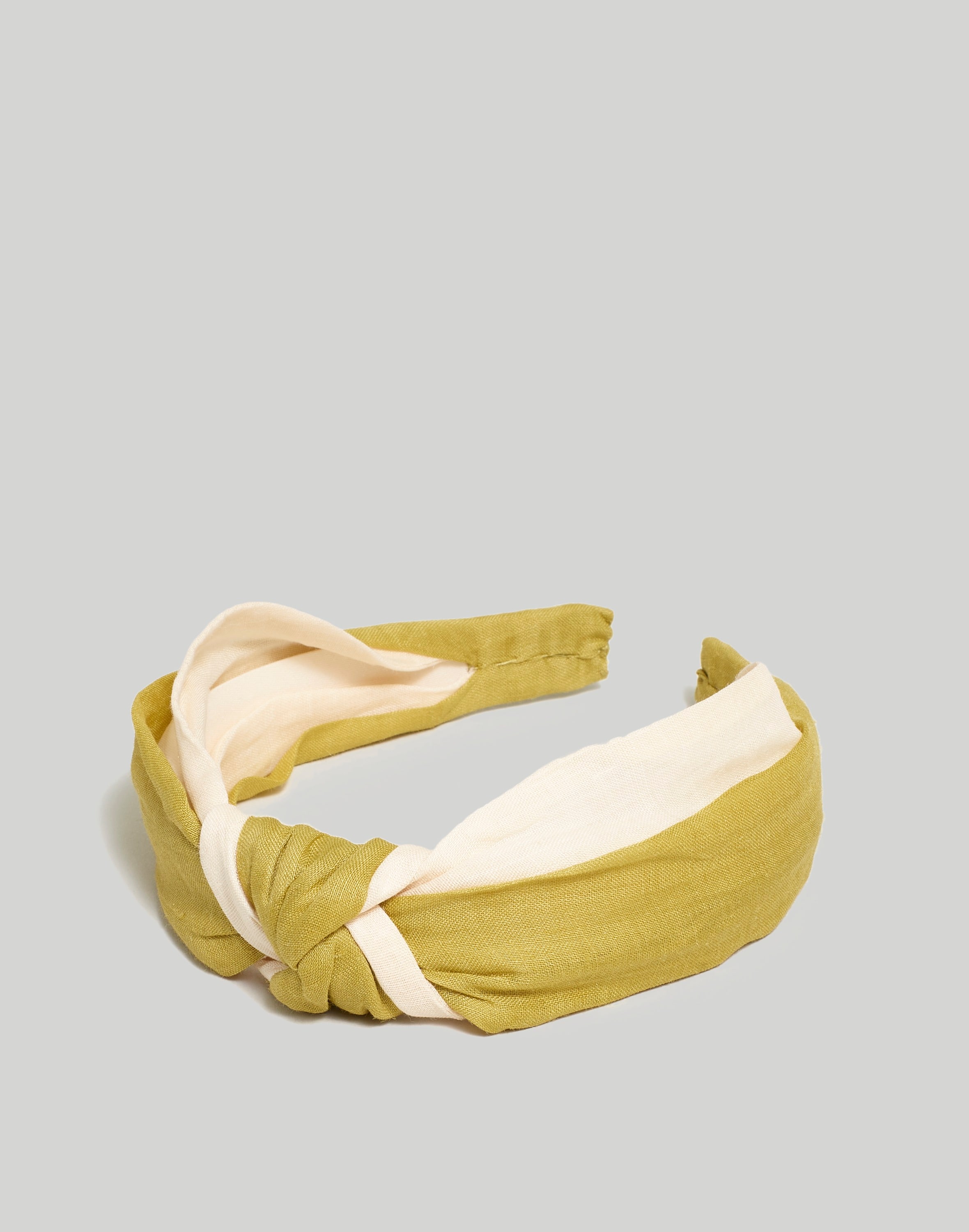 Mw Knotted Covered Headband In Citrus Lime