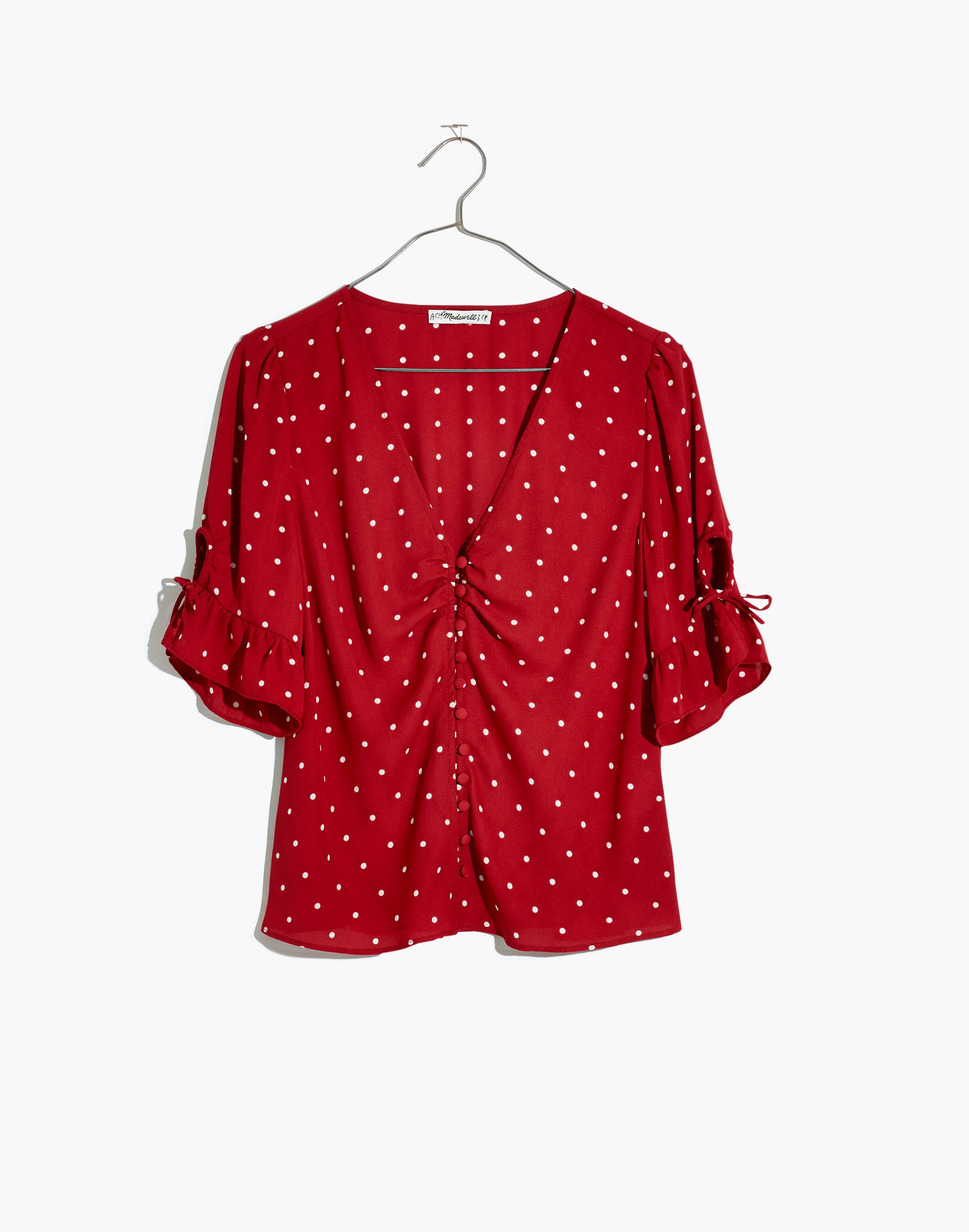 Daylight Tie-Sleeve Top Polka Dot | Madewell