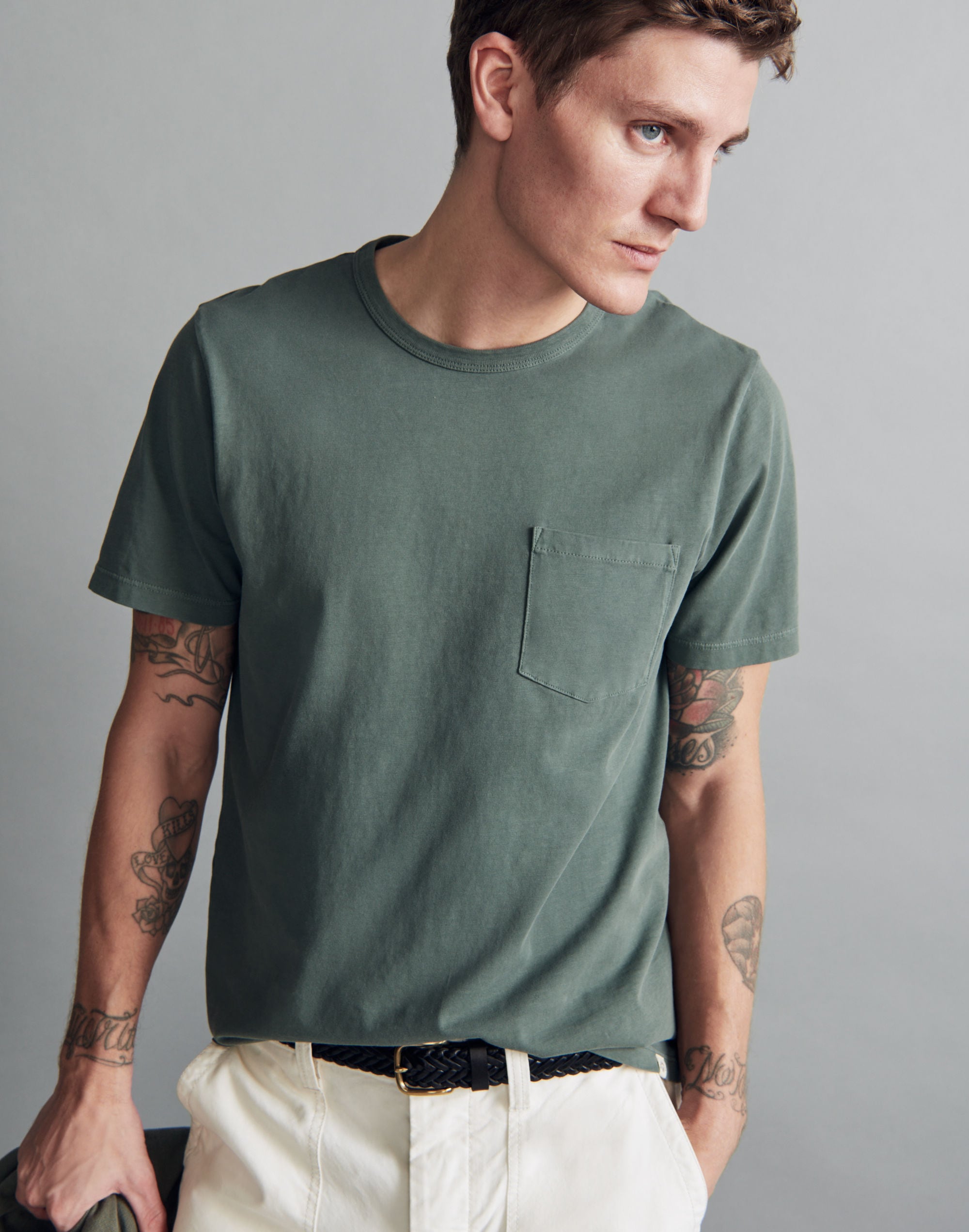 Garment-Dyed Allday Crewneck Pocket Tee | Madewell