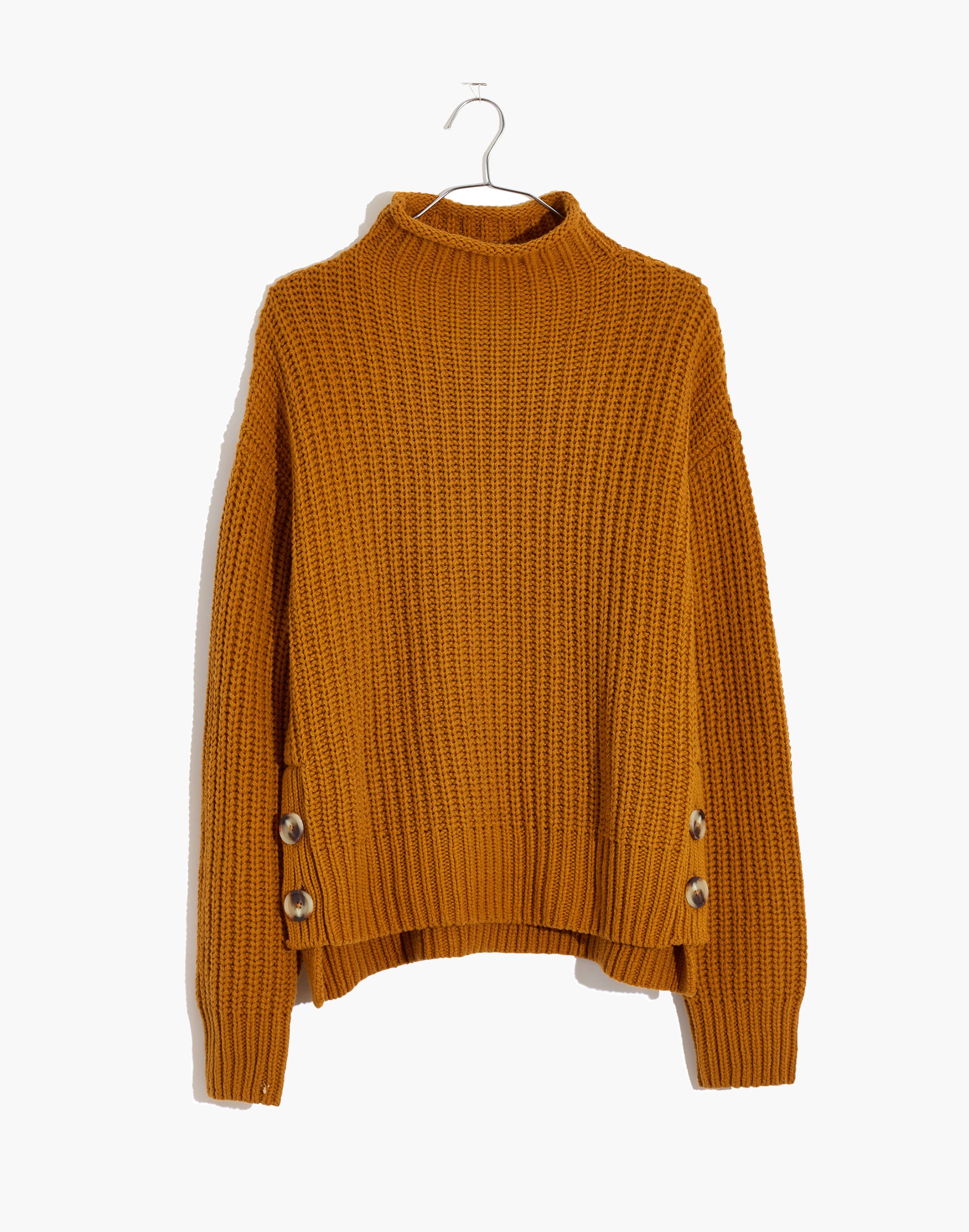 Madewell side button deals turtleneck sweater