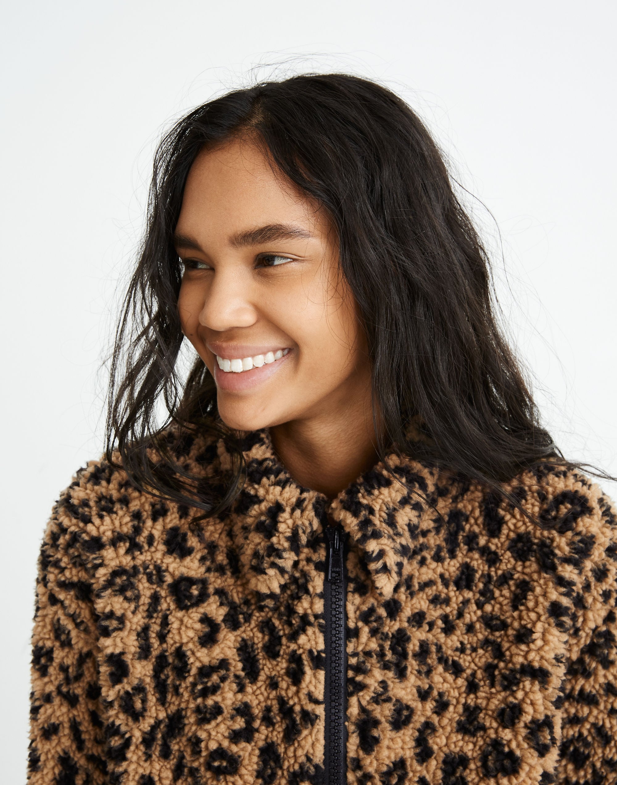 Sherpa Bomber Jacket Leopard | Madewell