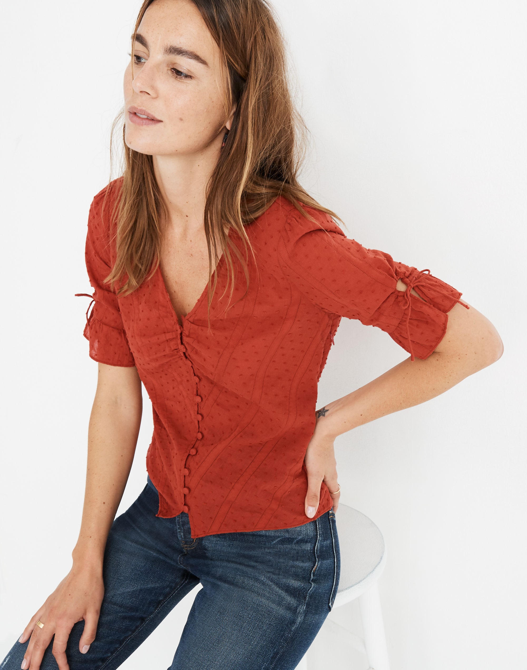 madewell polka dot daylight top