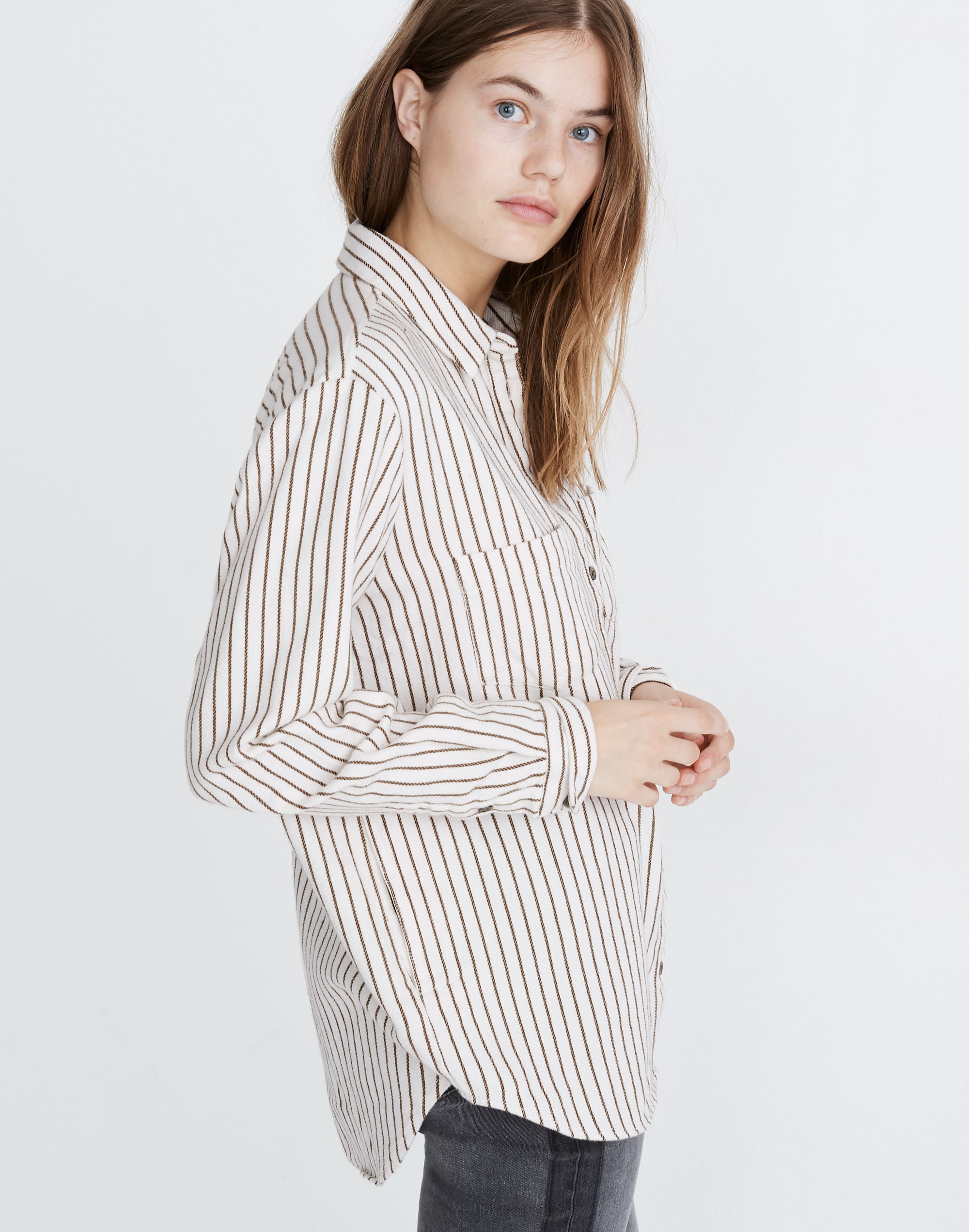 Flannel Sunday Shirt Creeland Stripe | Madewell