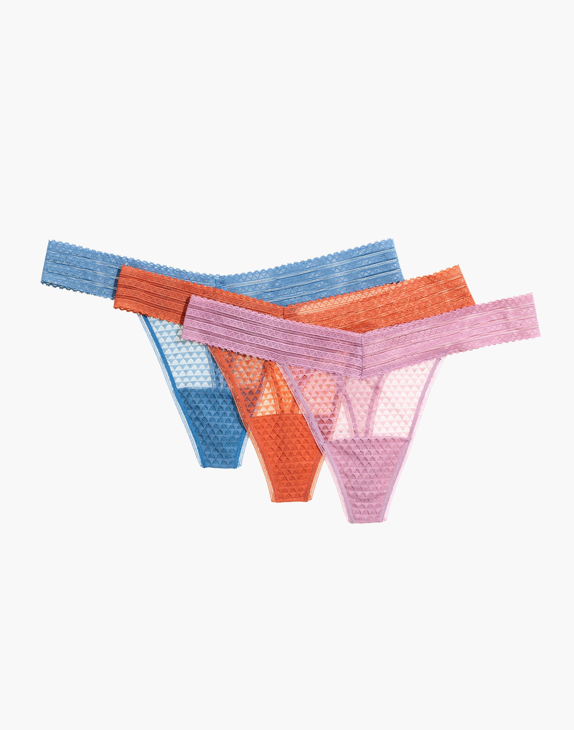 3-Pack Geo-Lace Thong Undies Set | Madewell