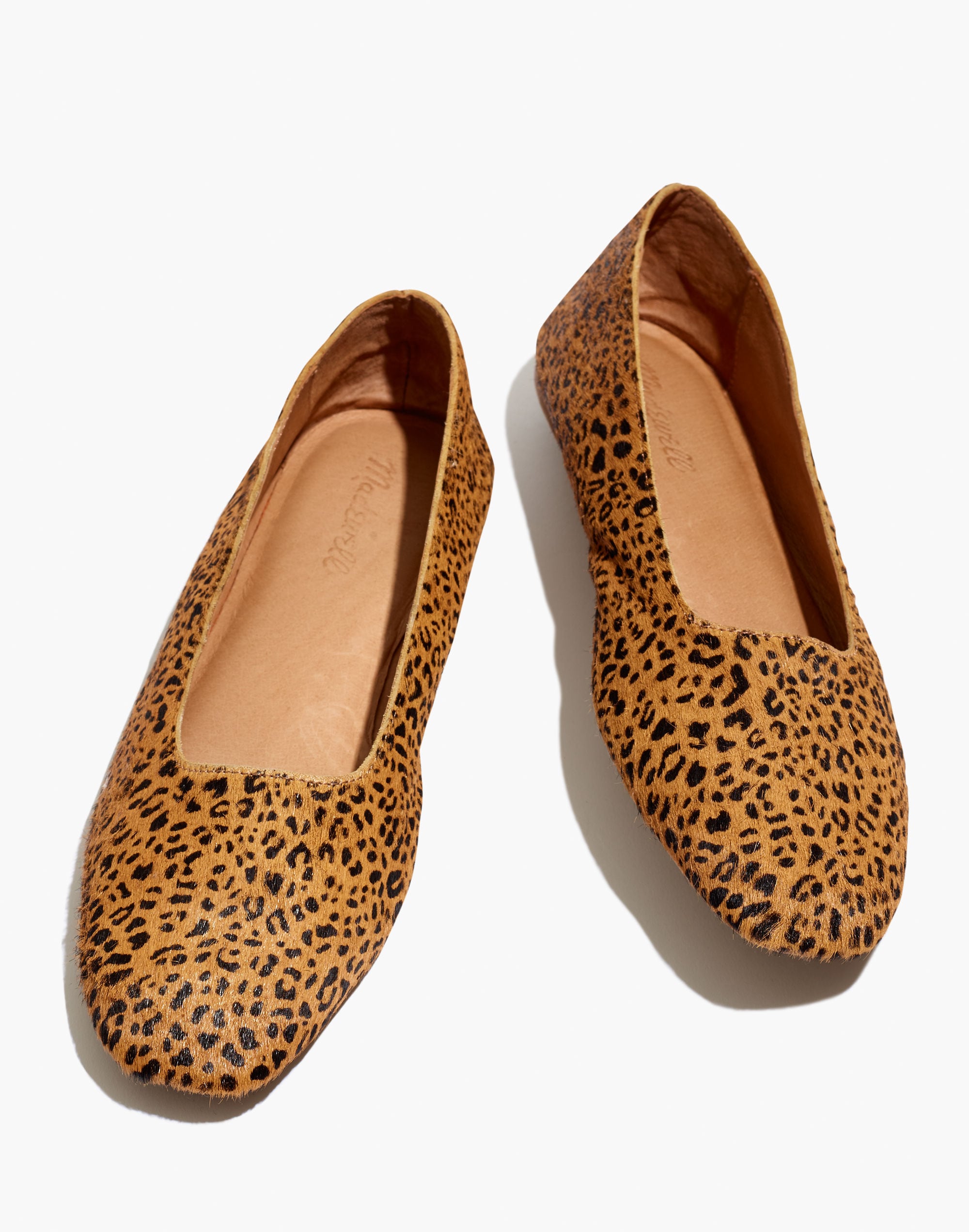 Siwar leopard-print calf hair flats