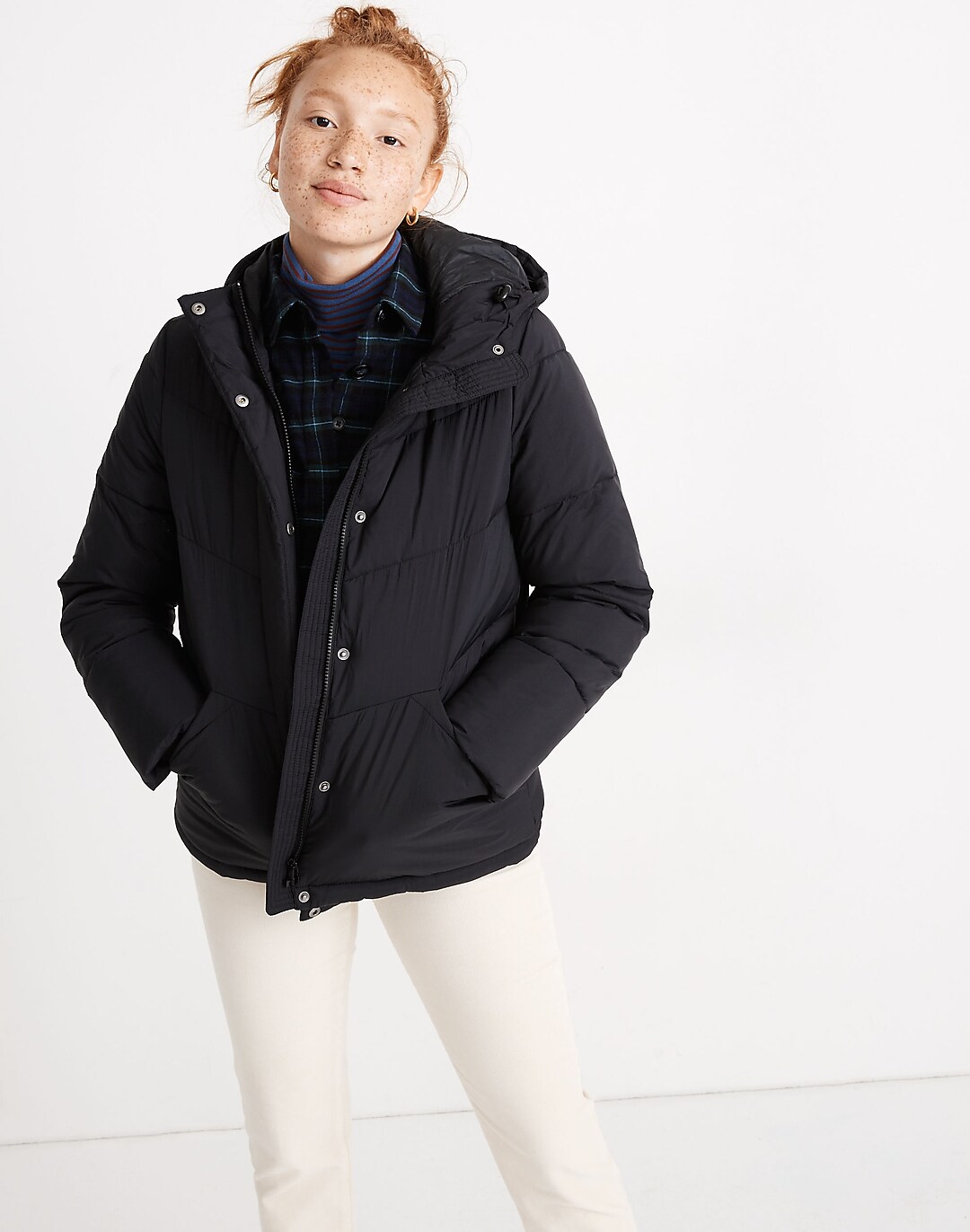NWT Madewell by J.Crew Women's Quilted Puffer Parka ski jacket coat M  AE332