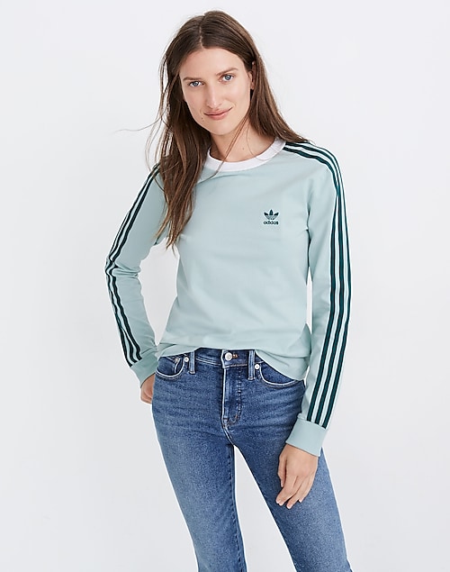 Manifold Fra Dele Adidas® Long-Sleeve Three-Stripe Tee