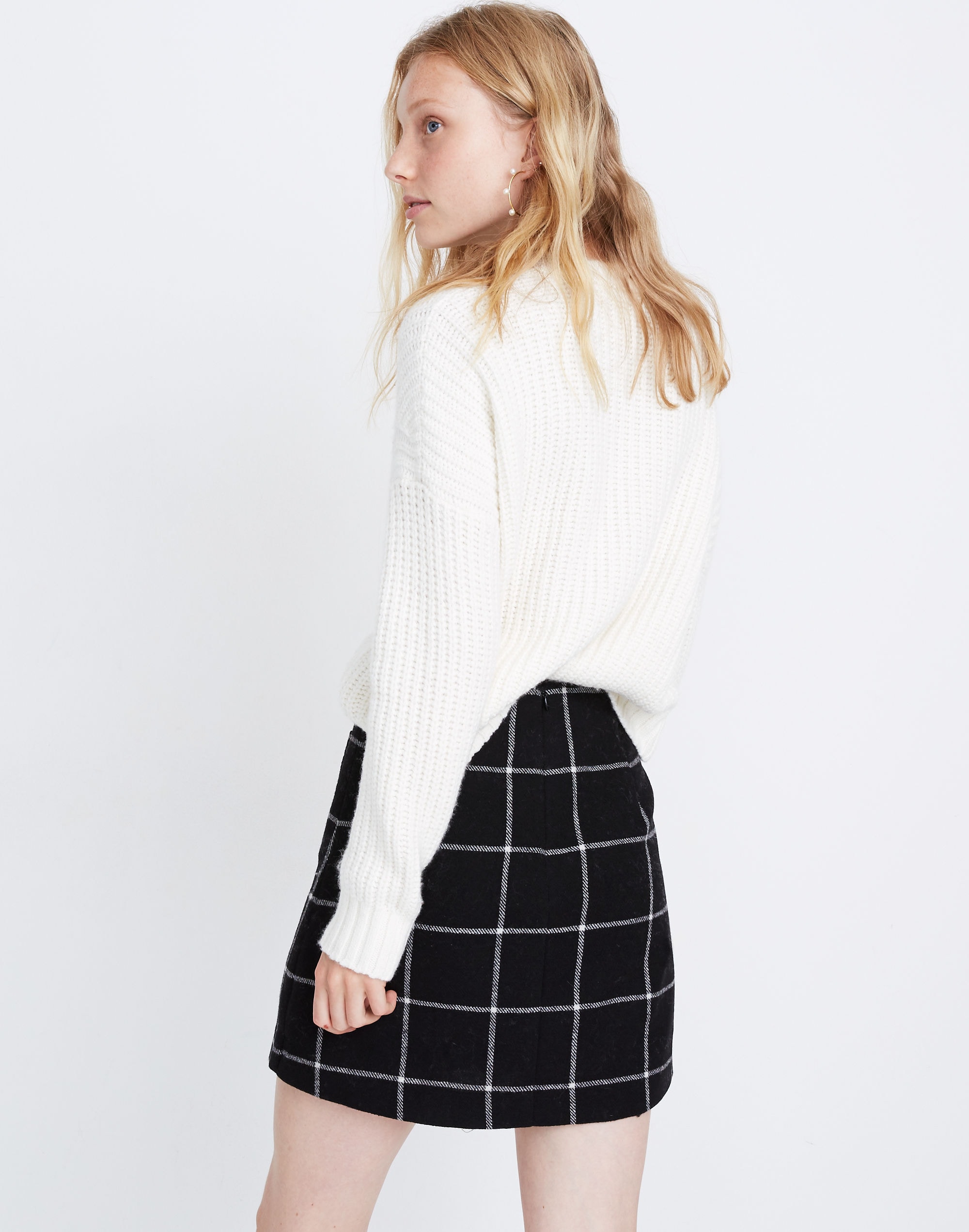 Museum Patch-Pocket Mini Skirt Windowpane | Madewell