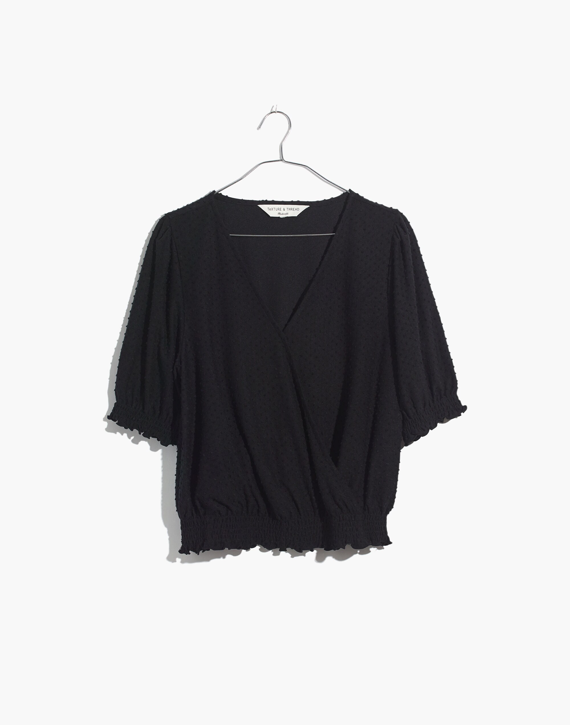 Texture & Thread Clipdot Smocked Crossover Top | Madewell