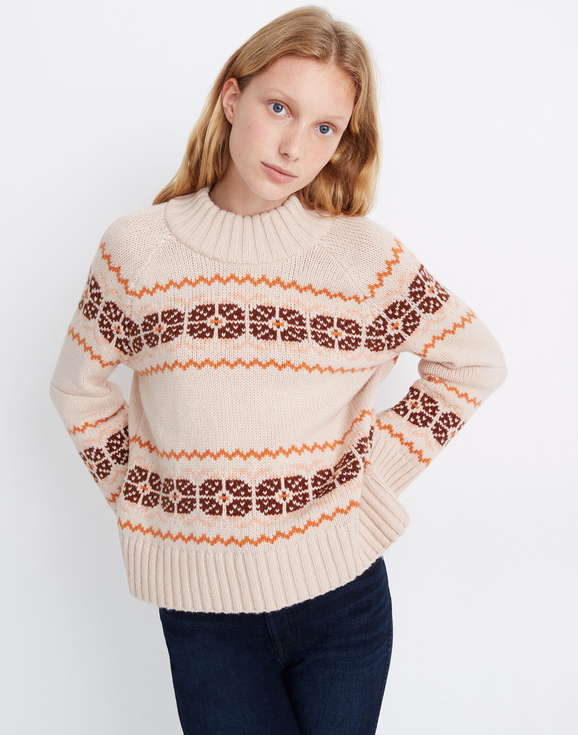 Overbrook Fair Isle Mockneck Sweater