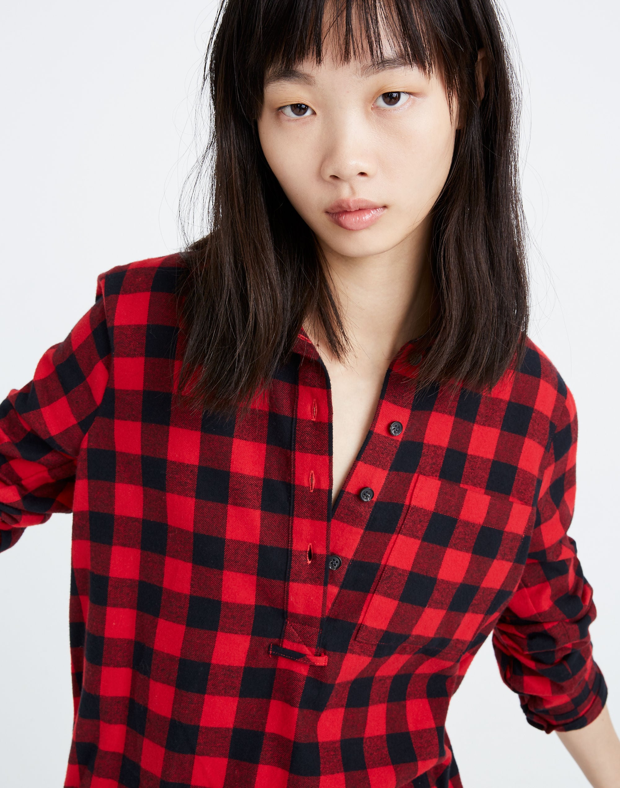 Flannel Popover Shirt in Buffalo Check | Madewell