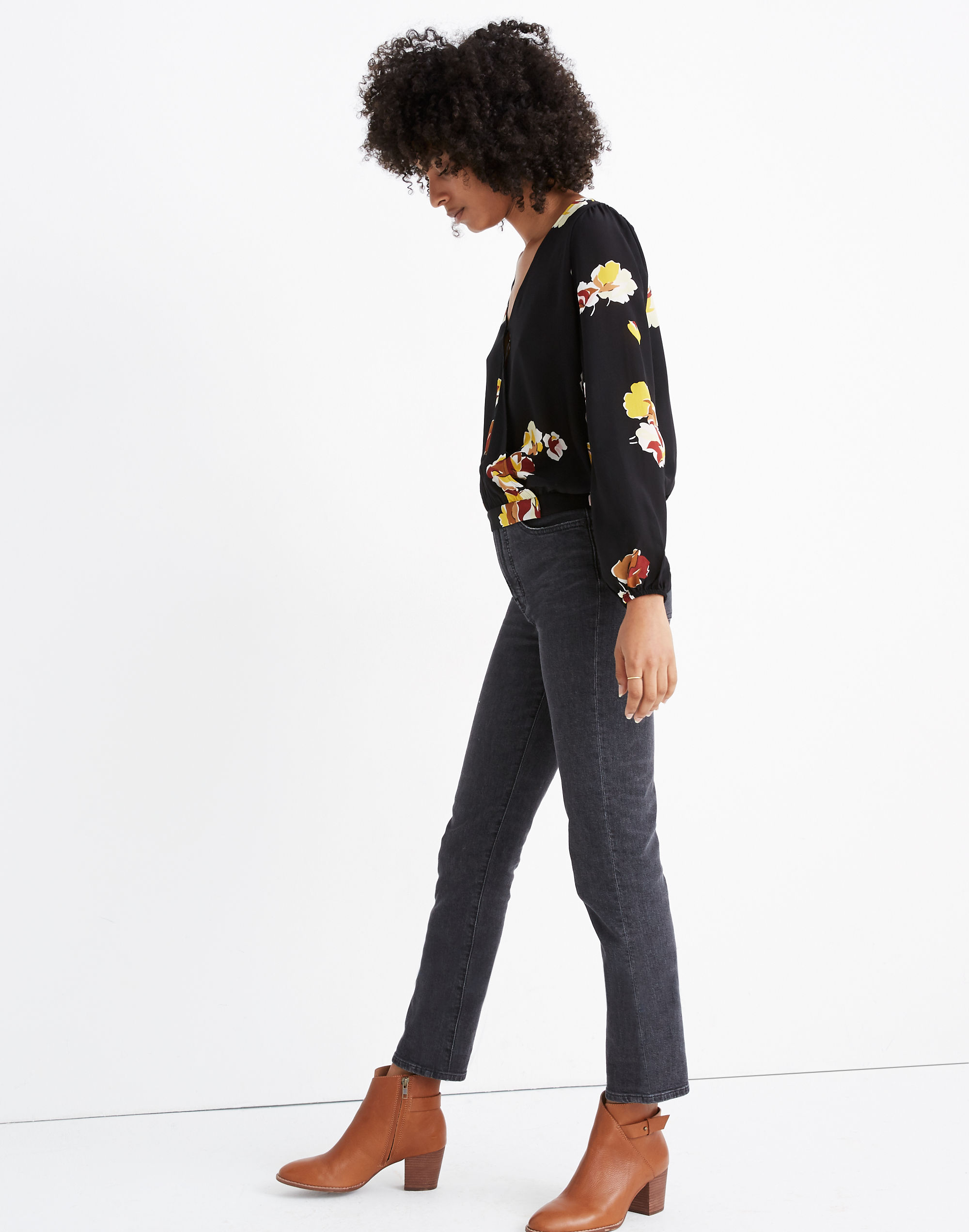 Silk Wrap Top in Gallery Floral | Madewell