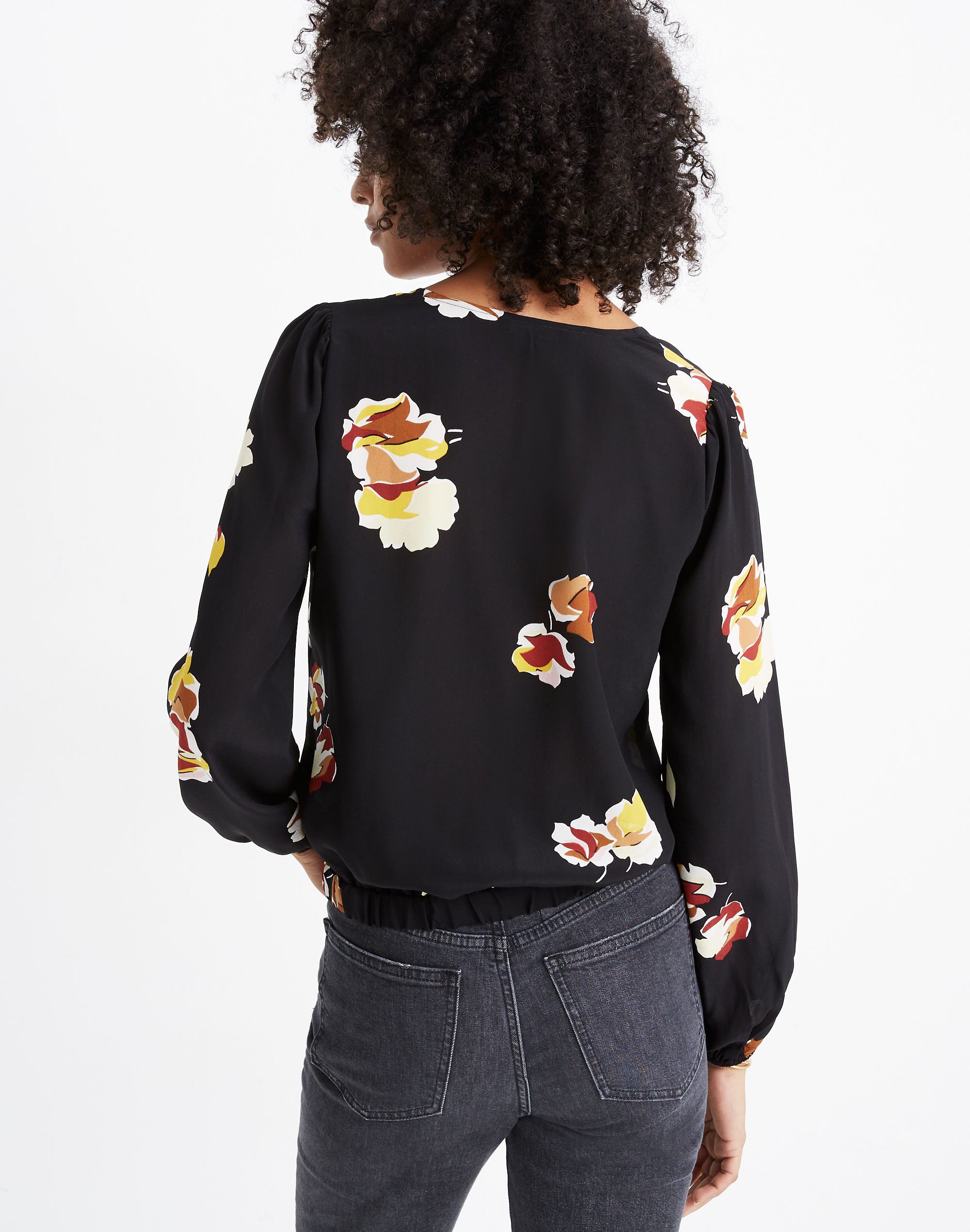 Silk Wrap Top in Gallery Floral | Madewell