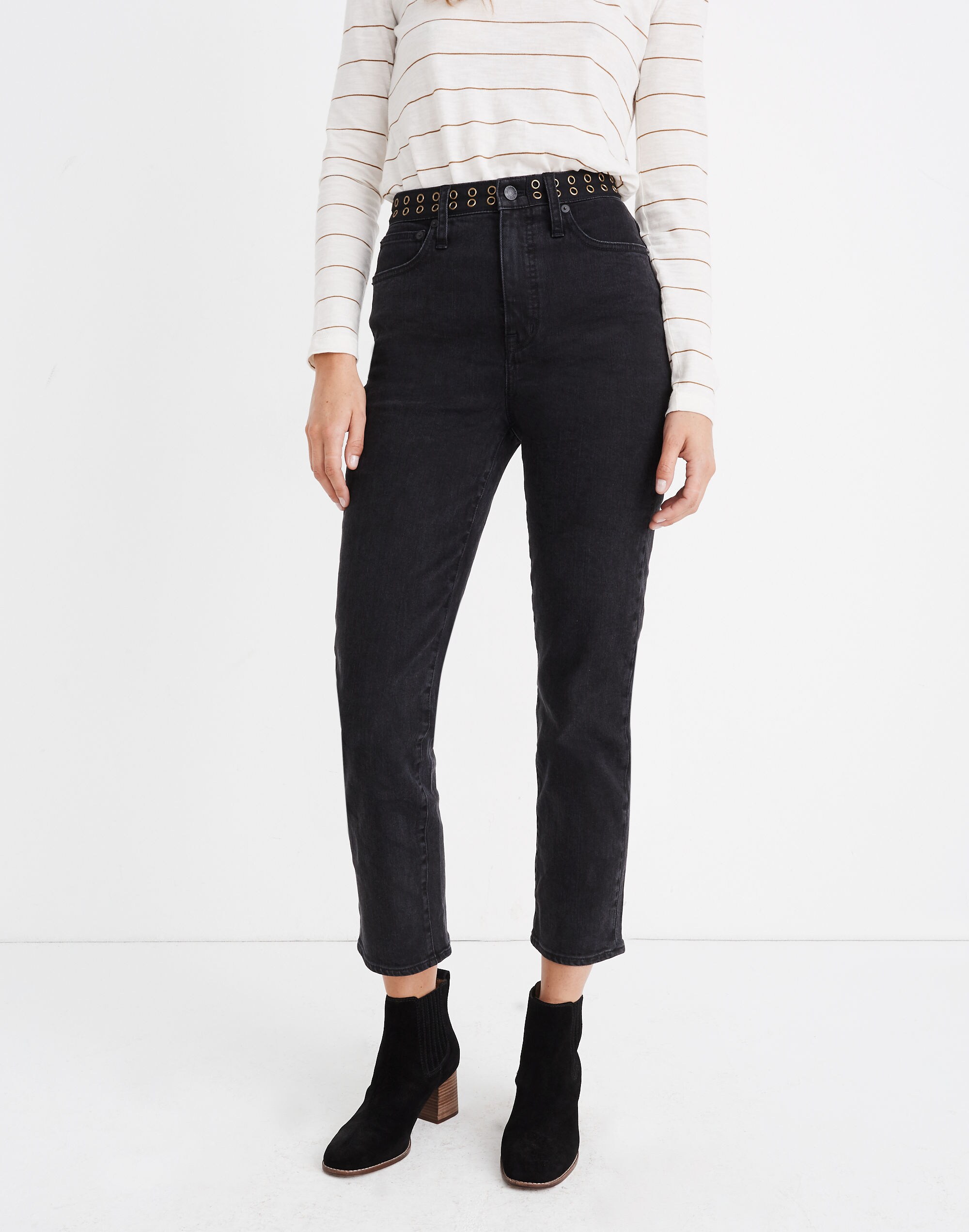 Classic Straight Jeans Lunar Wash: Grommet Edition | Madewell