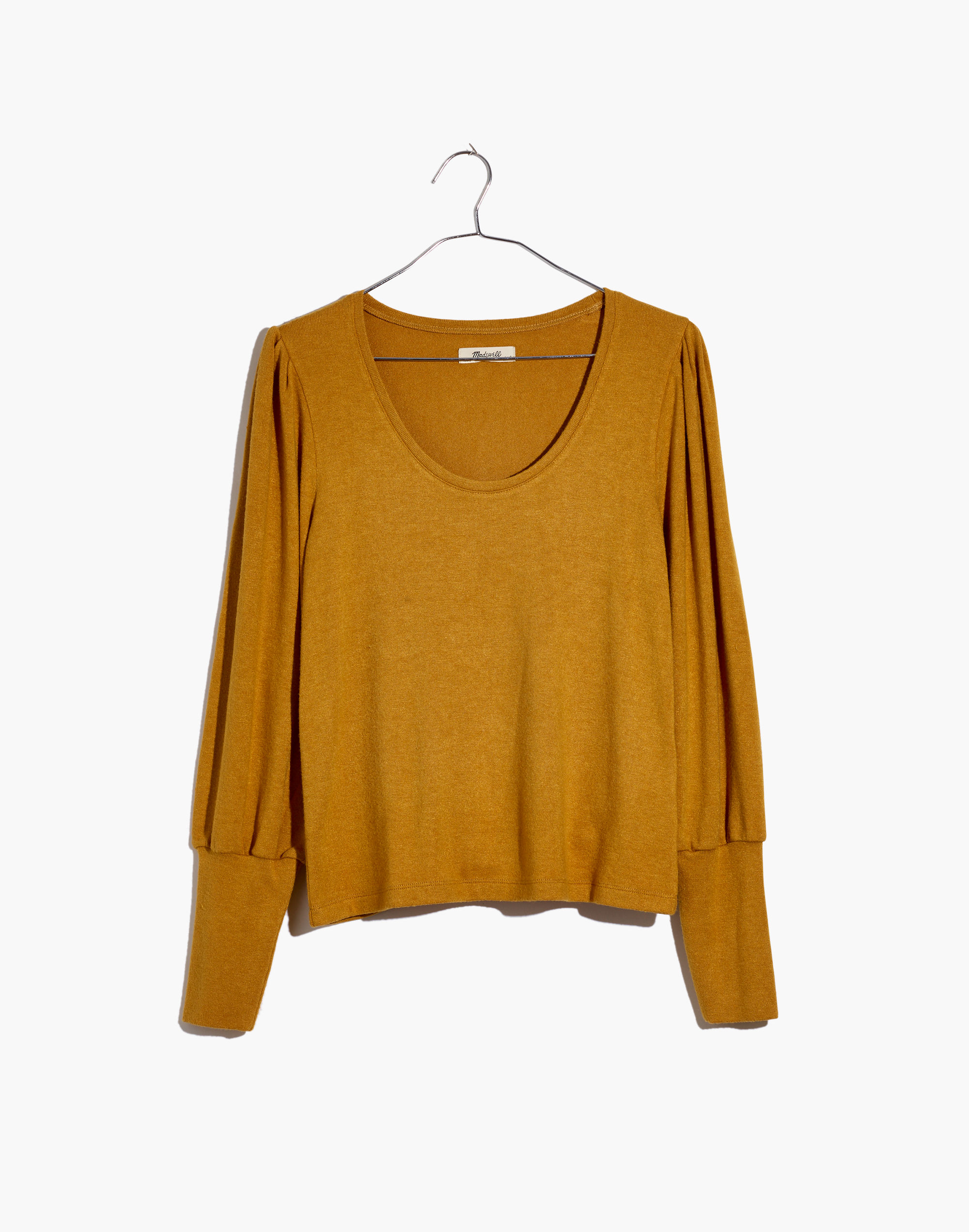 Puff-Sleeve Scoopneck Top | Madewell