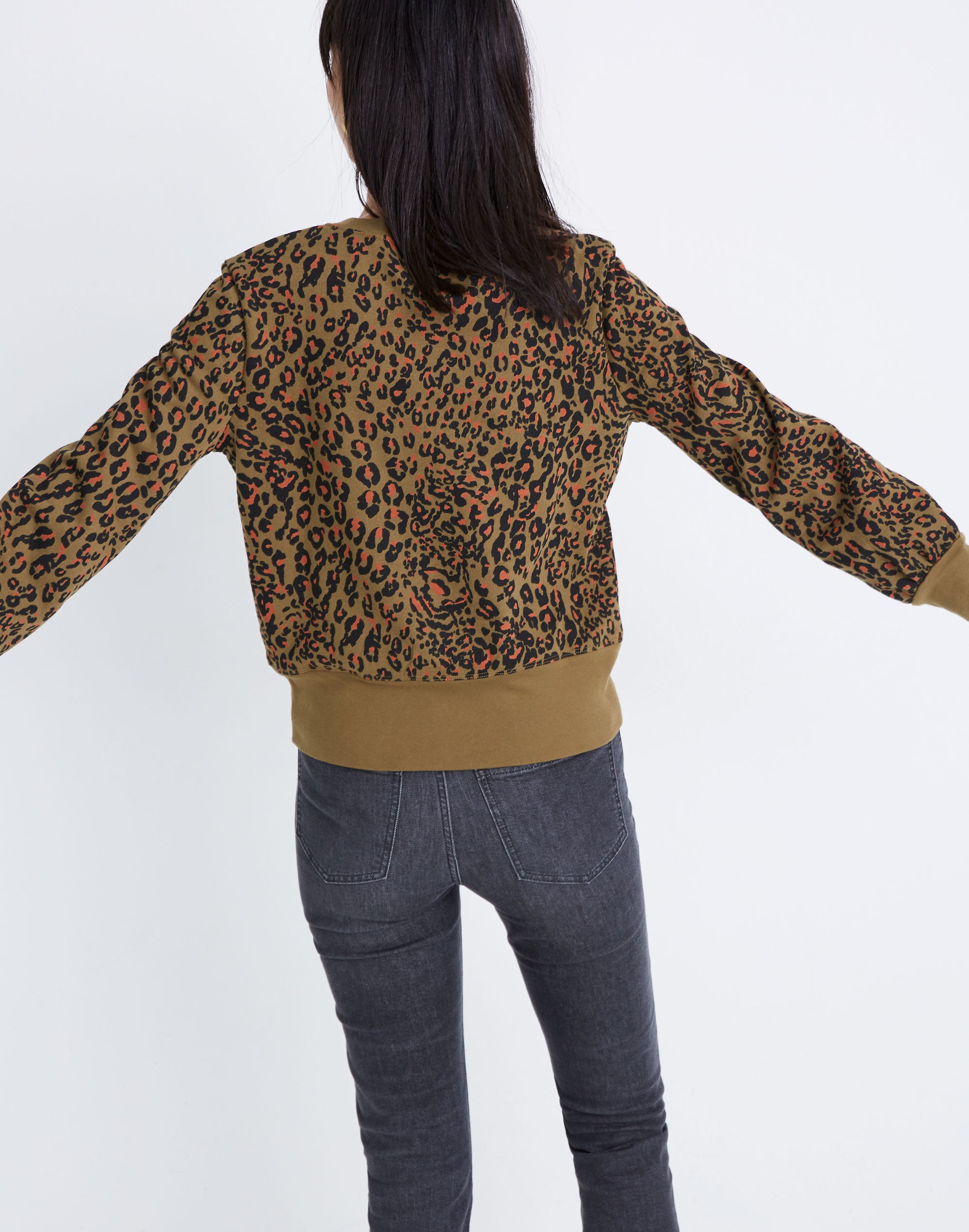 Banded Sweatshirt in Jungle Cat | Madewell