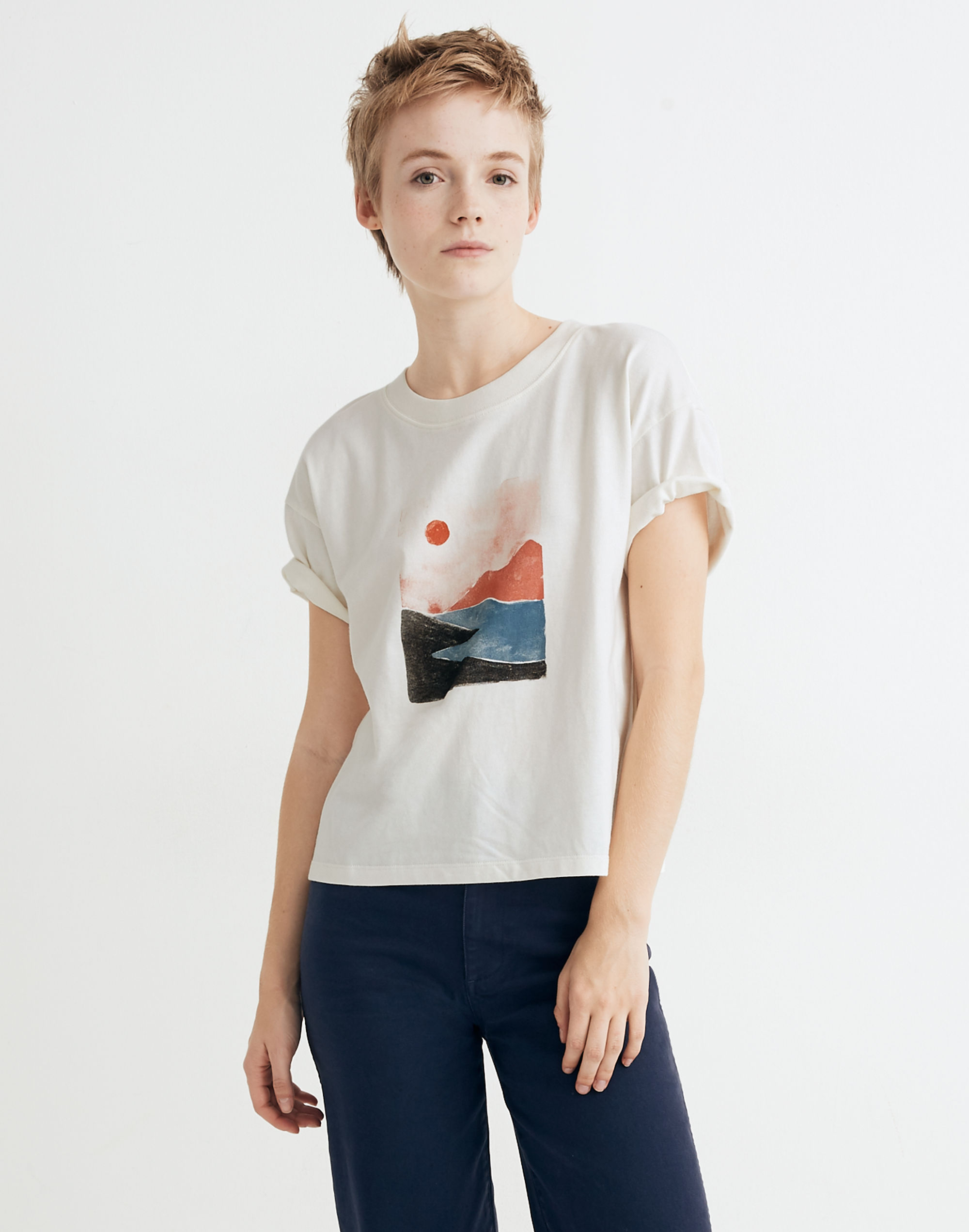 Vista Graphic Easy Crop Tee | Madewell