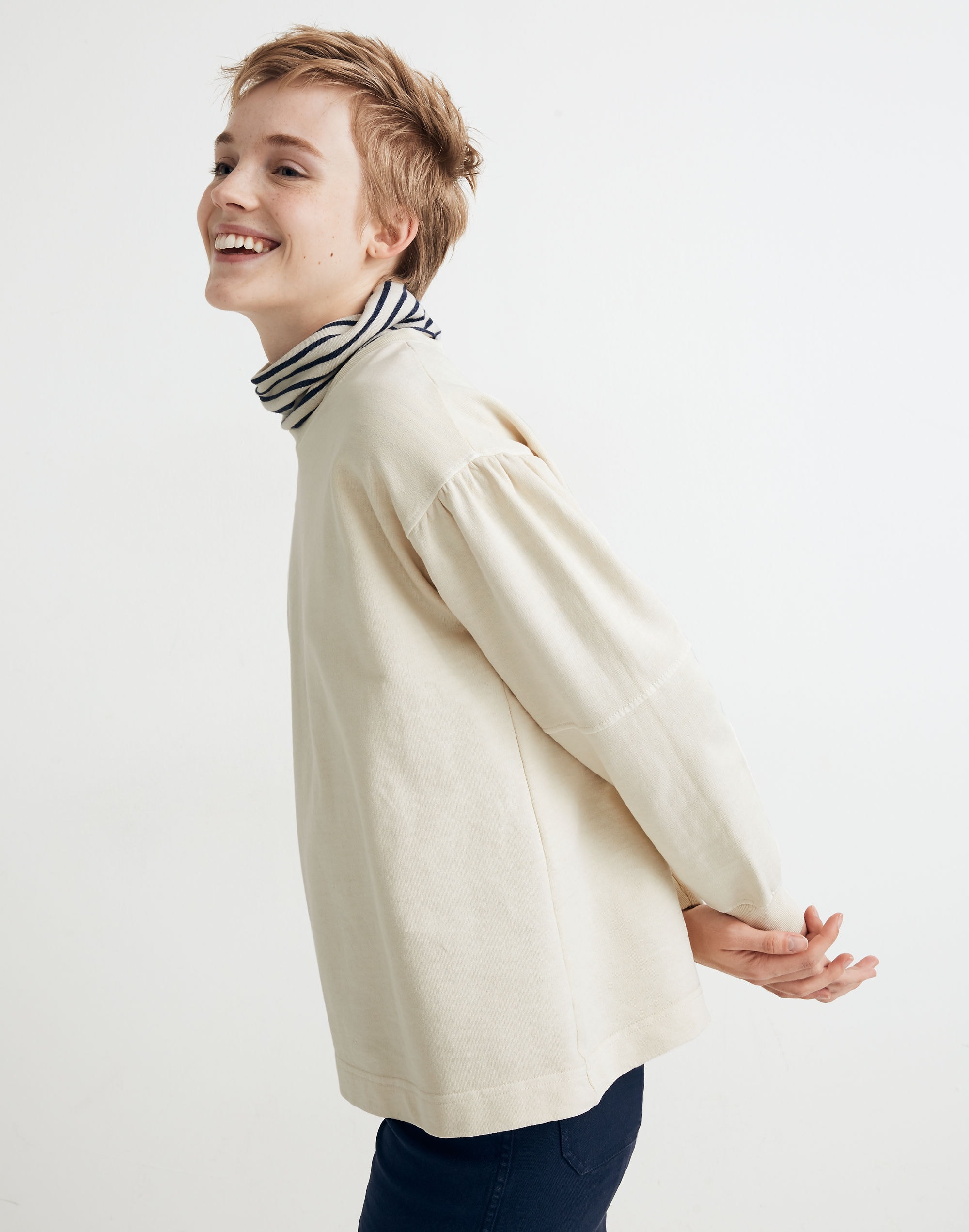 Rivet & Thread Seamed-Sleeve Sweatshirt | Madewell