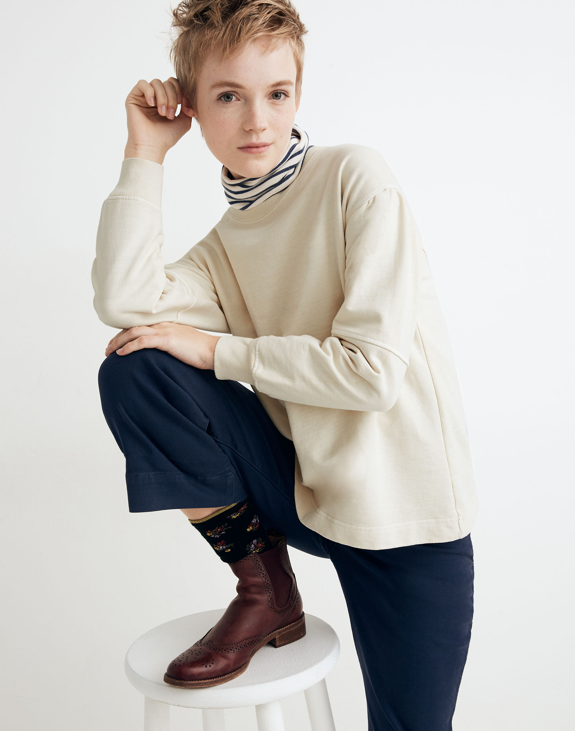 Rivet & Thread Seamed-Sleeve Sweatshirt | Madewell