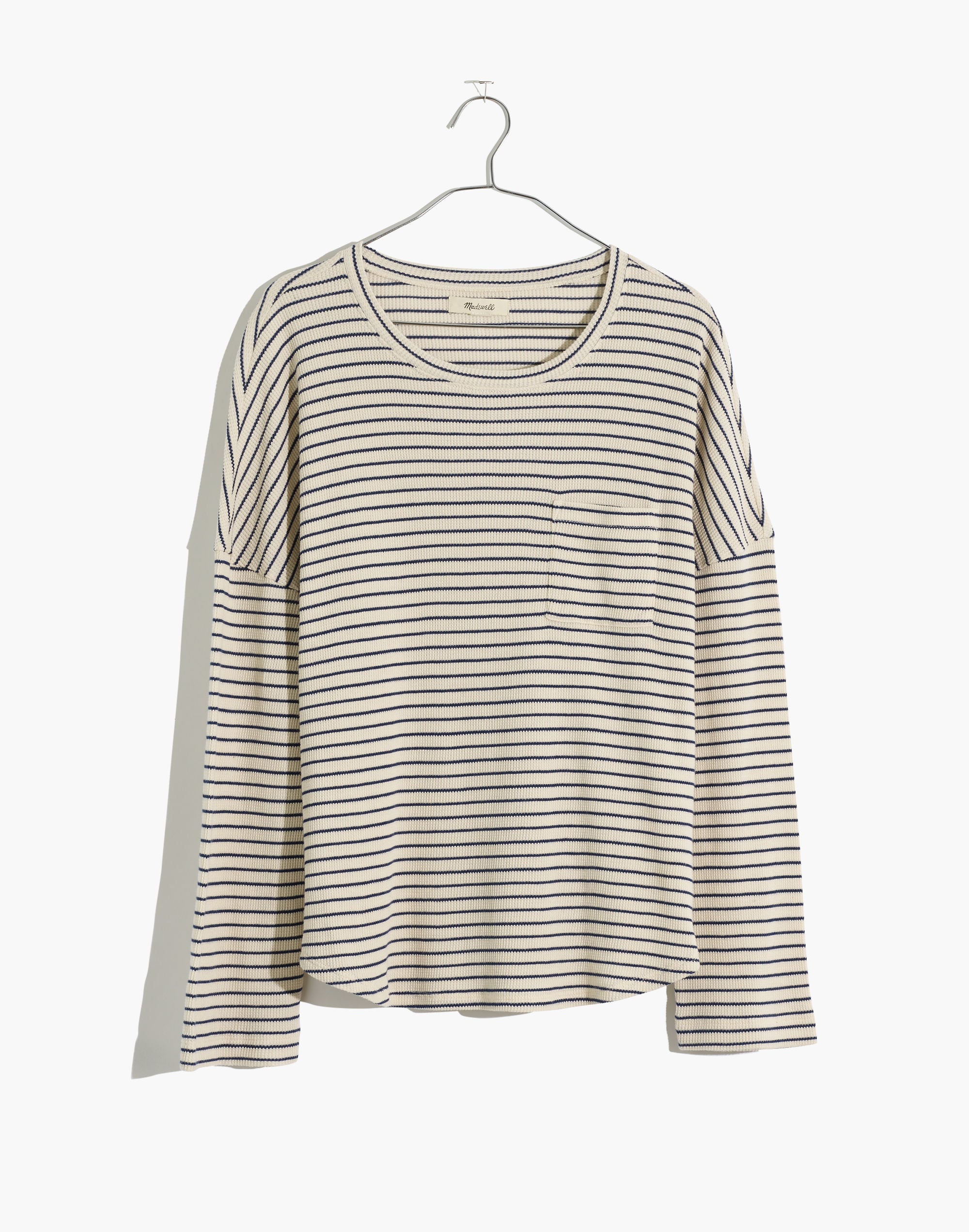 Waffle Knit Pajama Top in Stripe | Madewell