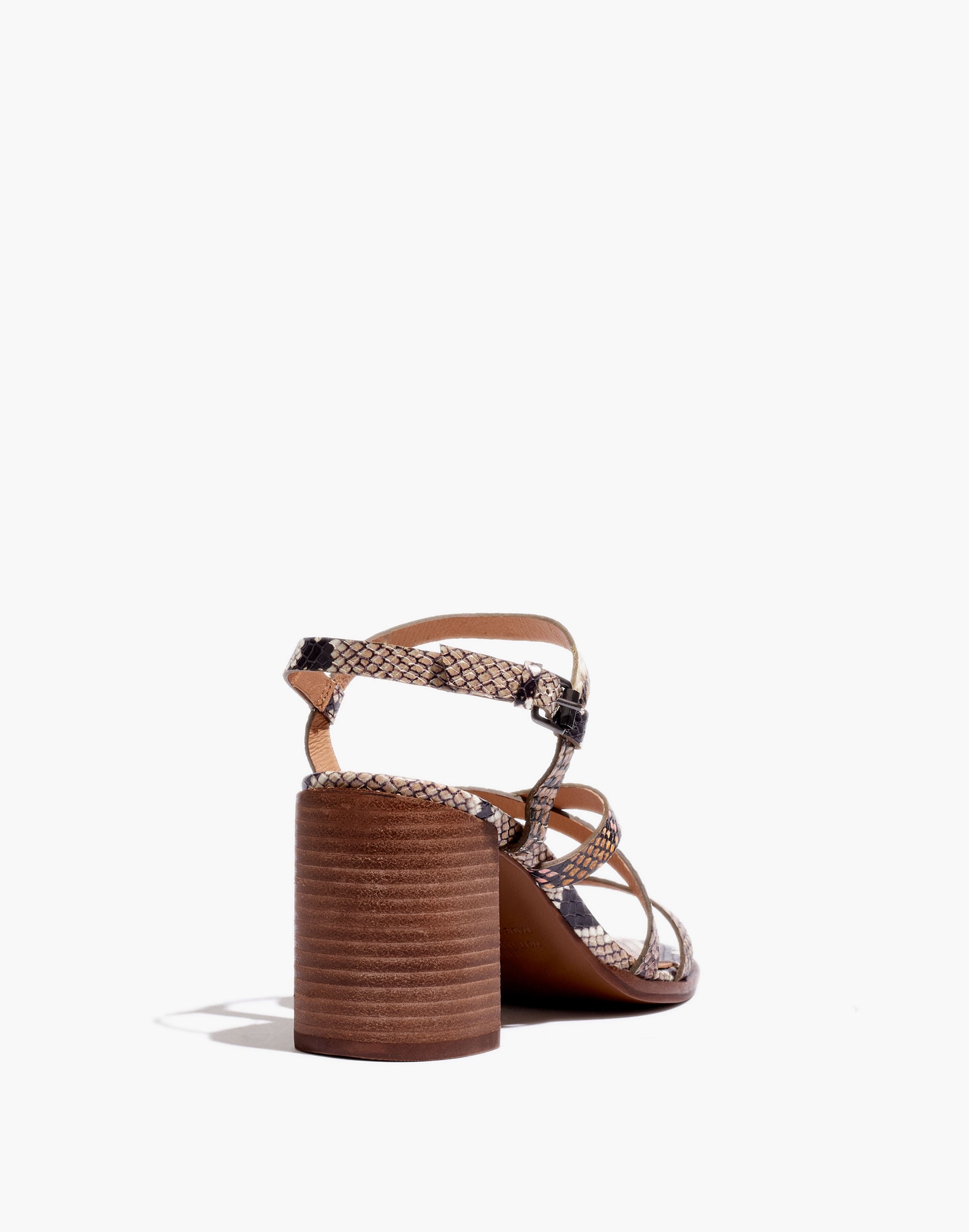 The Edie Sandal Snake Embossed Leather | Madewell