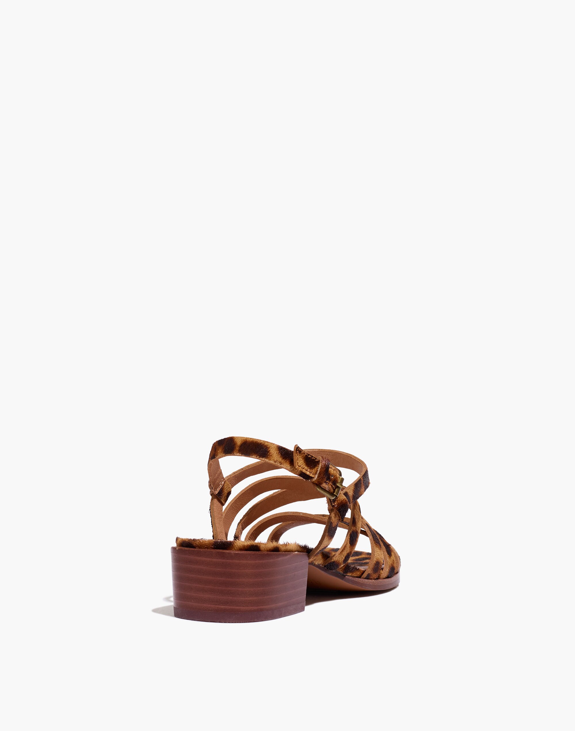 The Lori Sandal in Leopard Calf Hair