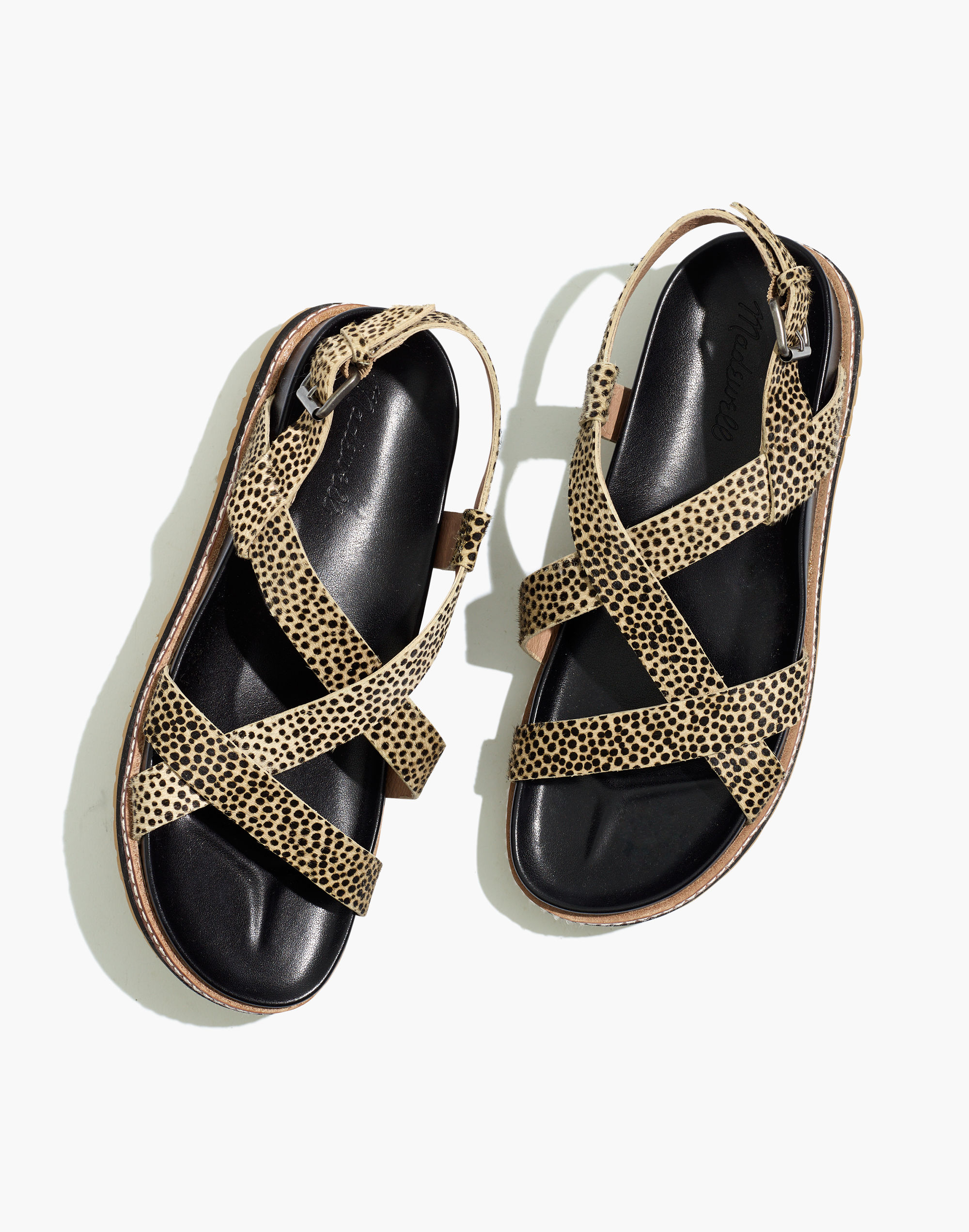 The Aubrey Sandal in Spotted Calf Hair | Madewell