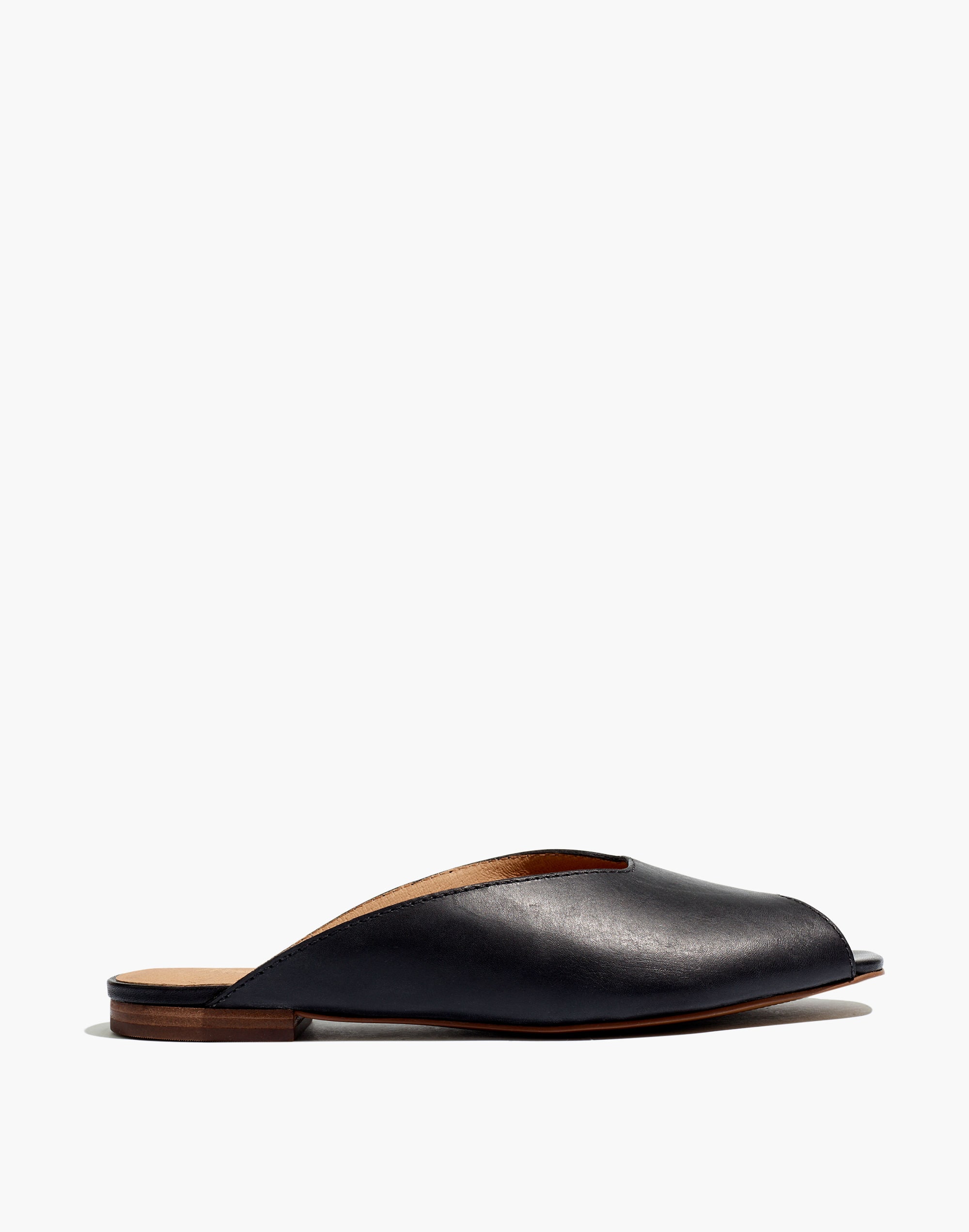 The Erica Peep-Toe Mule Leather | Madewell