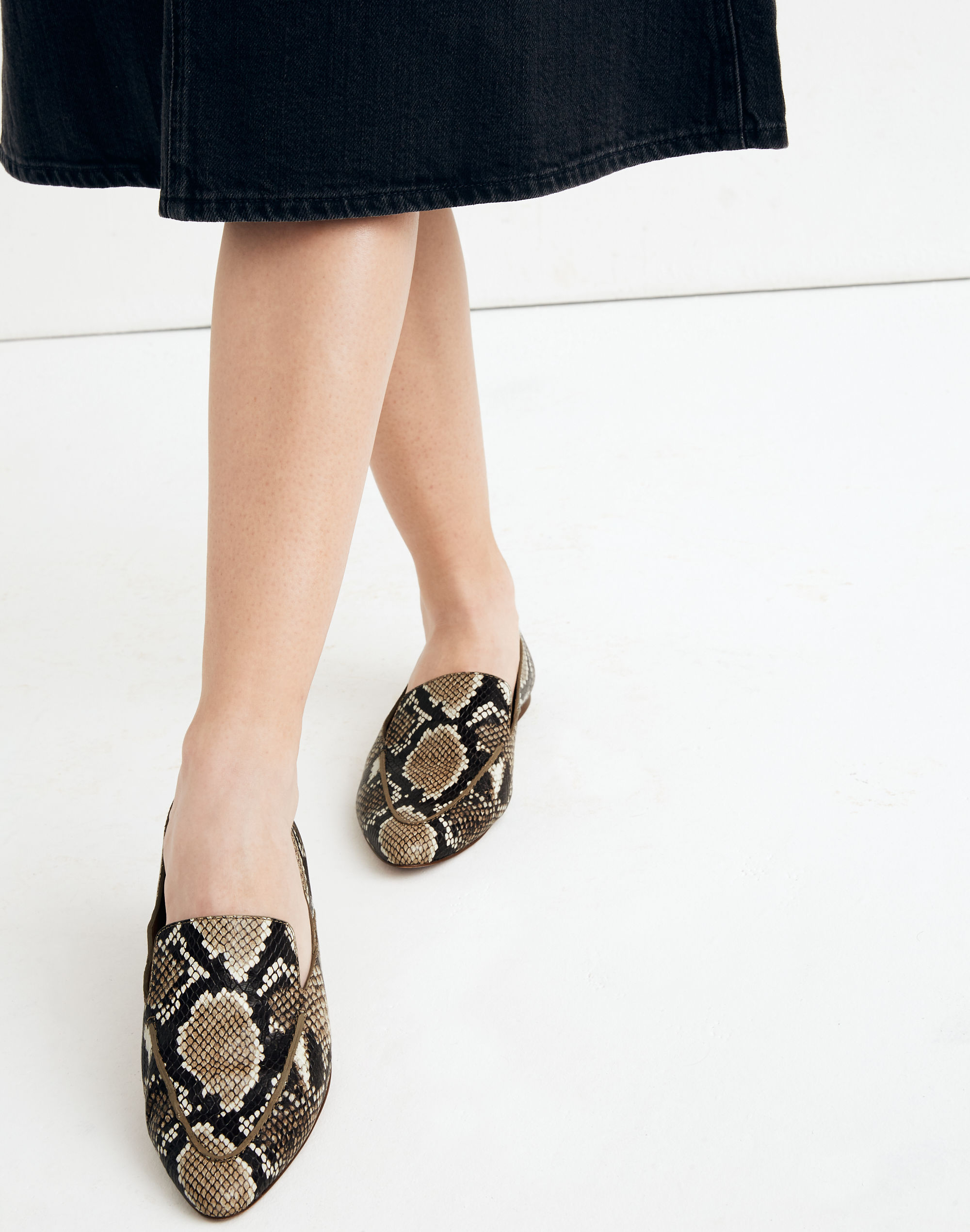 The Frances Skimmer in Snake Embossed Leather | Madewell