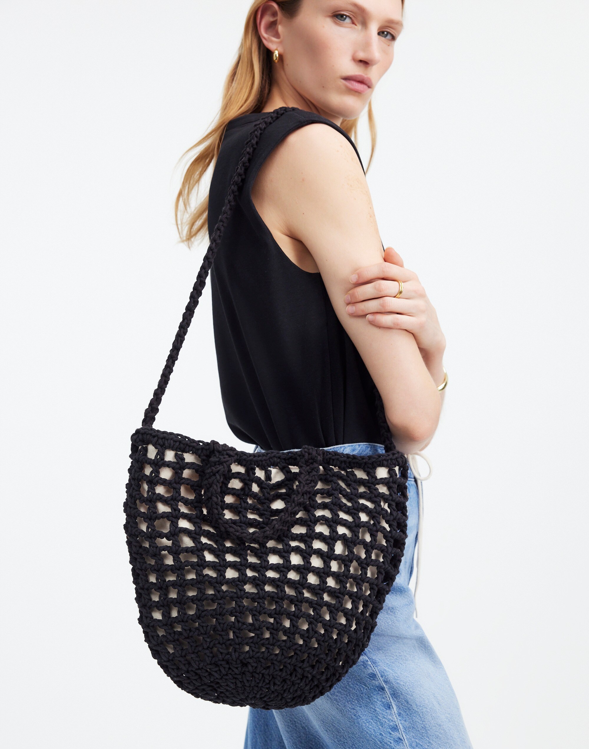 The Crocheted Shoulder Bag | Madewell